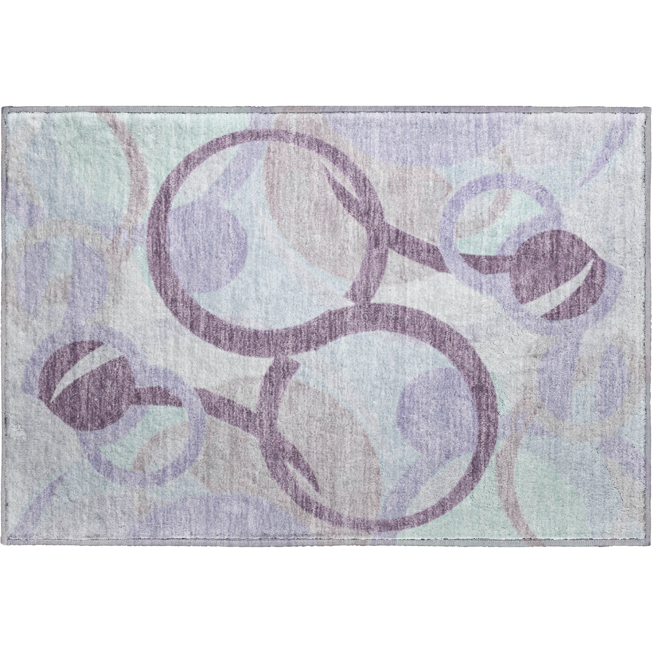 Chiang Mai Machine Washable Transitional Plum Purple Rug 1'8" x 2'6" #shape_Rectangle