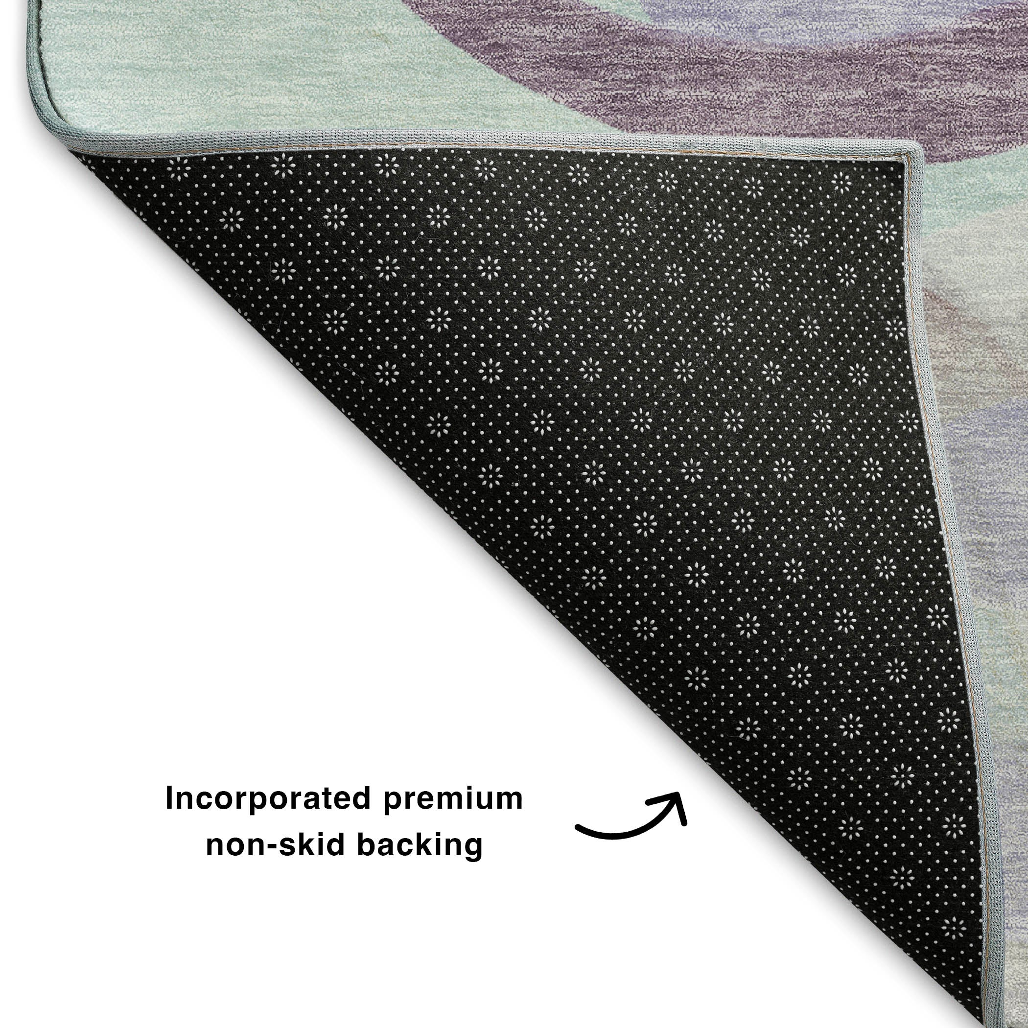 Chiang Mai Machine Washable Transitional Plum Purple Rug 1'8" x 2'6" #shape_Rectangle