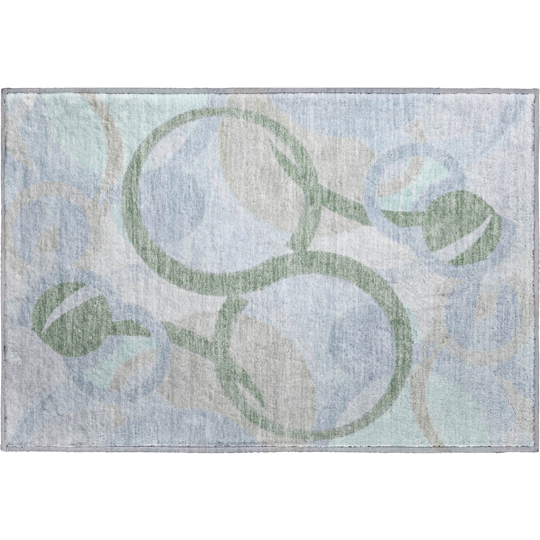 Chiang Mai Machine Washable Transitional Sage Green Rug 1'8" x 2'6" #shape_Rectangle