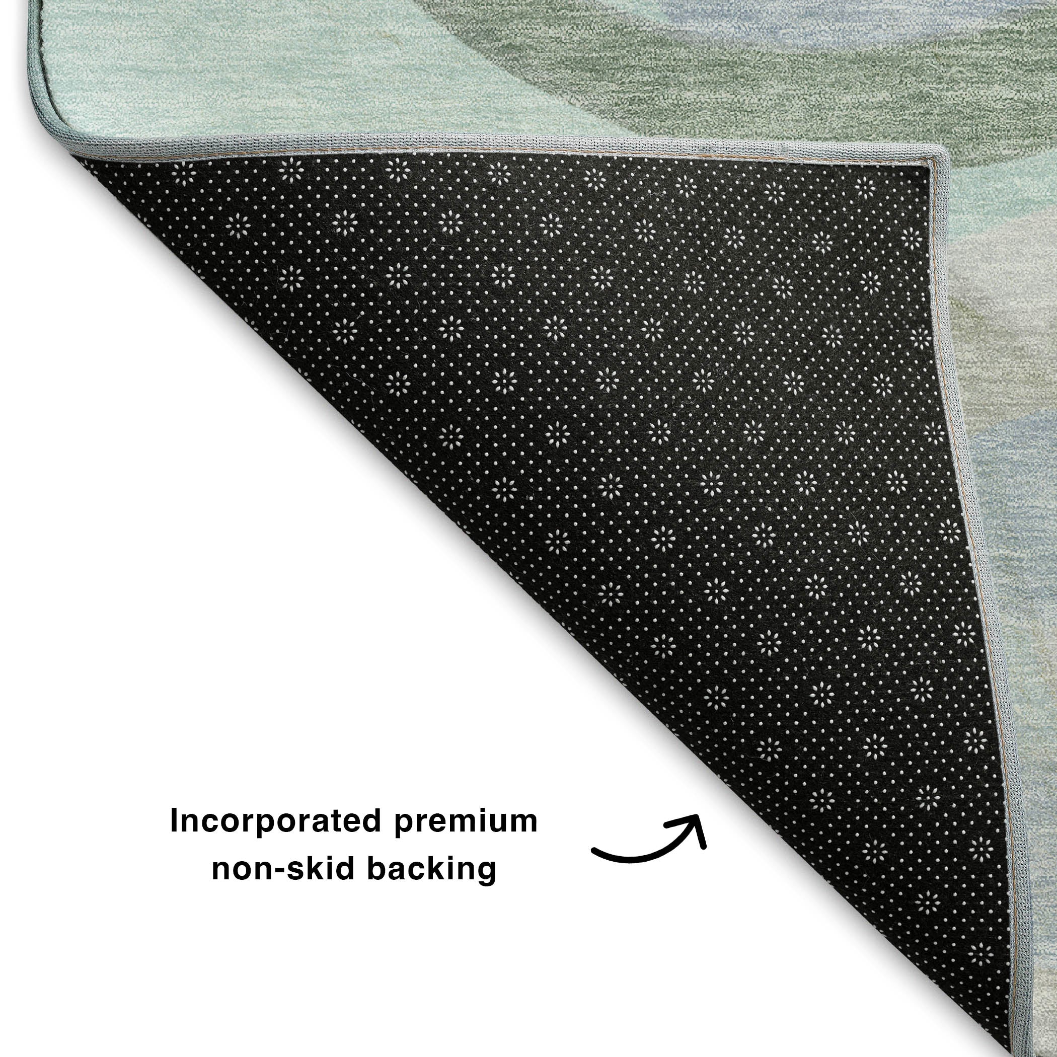 Chiang Mai Machine Washable Transitional Sage Green Rug 1'8" x 2'6" #shape_Rectangle