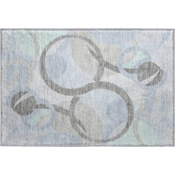 Chiang Mai Machine Washable Transitional Taupe Brown Rug 1'8" x 2'6"