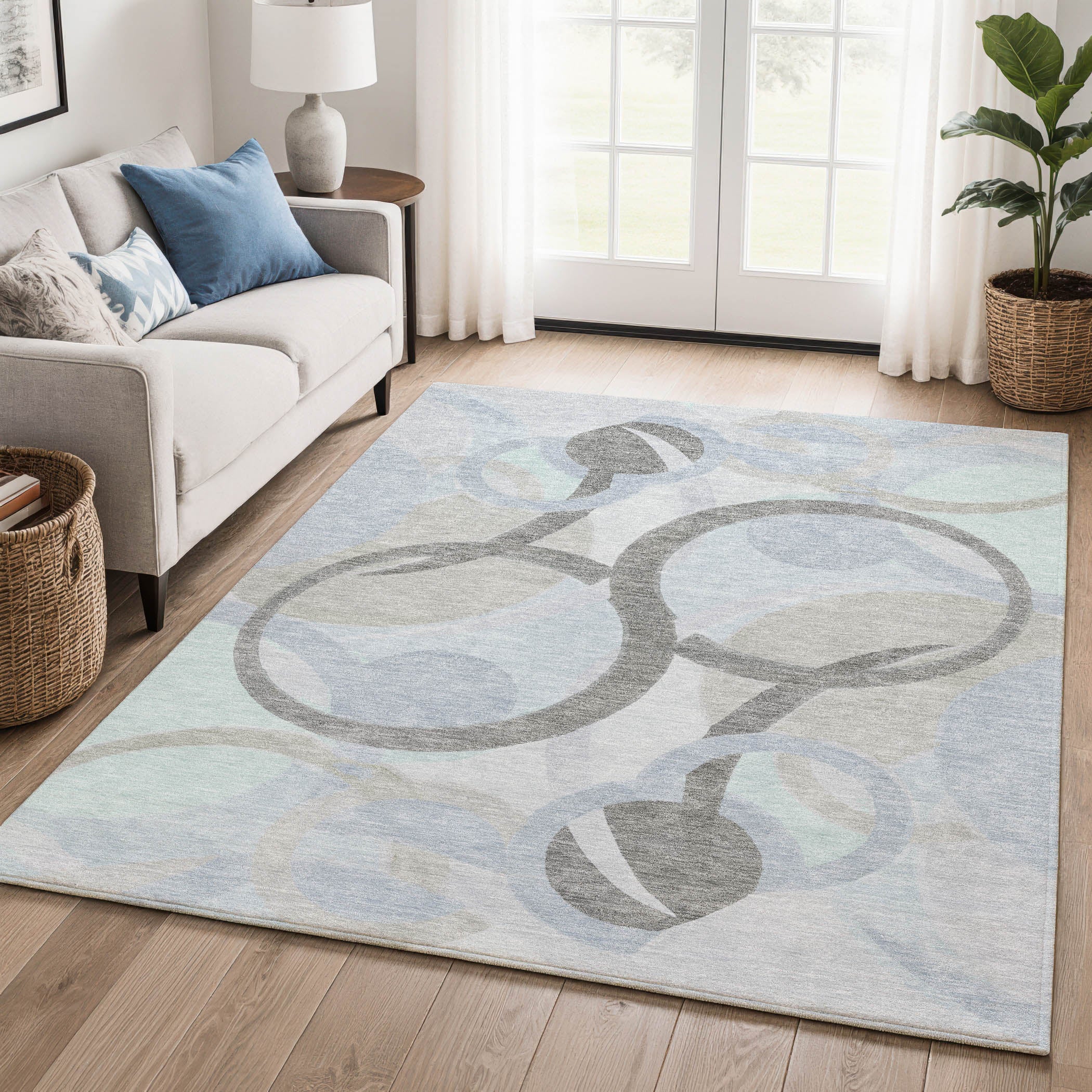Chiang Mai Machine Washable Transitional Taupe Brown Rug 2'6" x 3'10" #shape_Rectangle