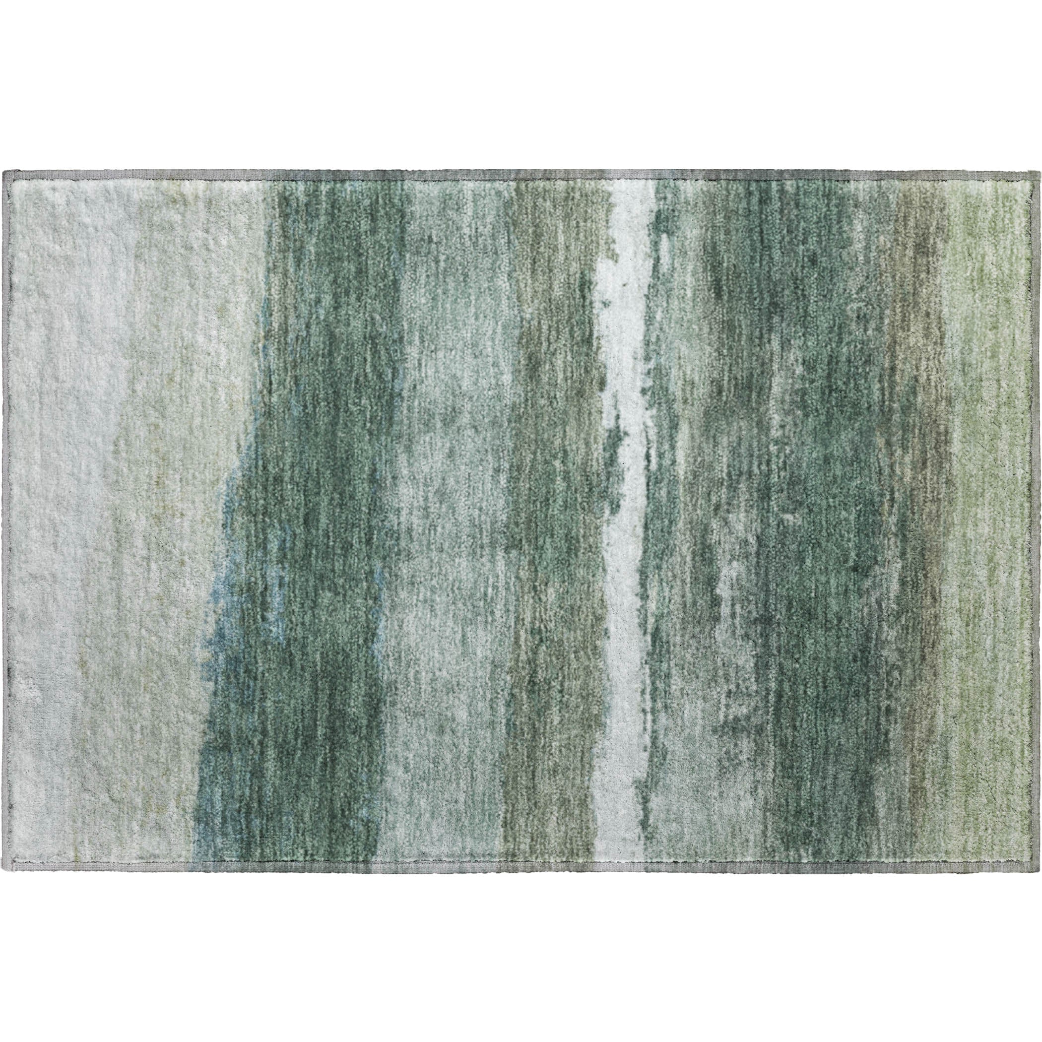 Lucerne Machine Washable Transitional Aloe Green Rug 1'8" x 2'6" #shape_Rectangle