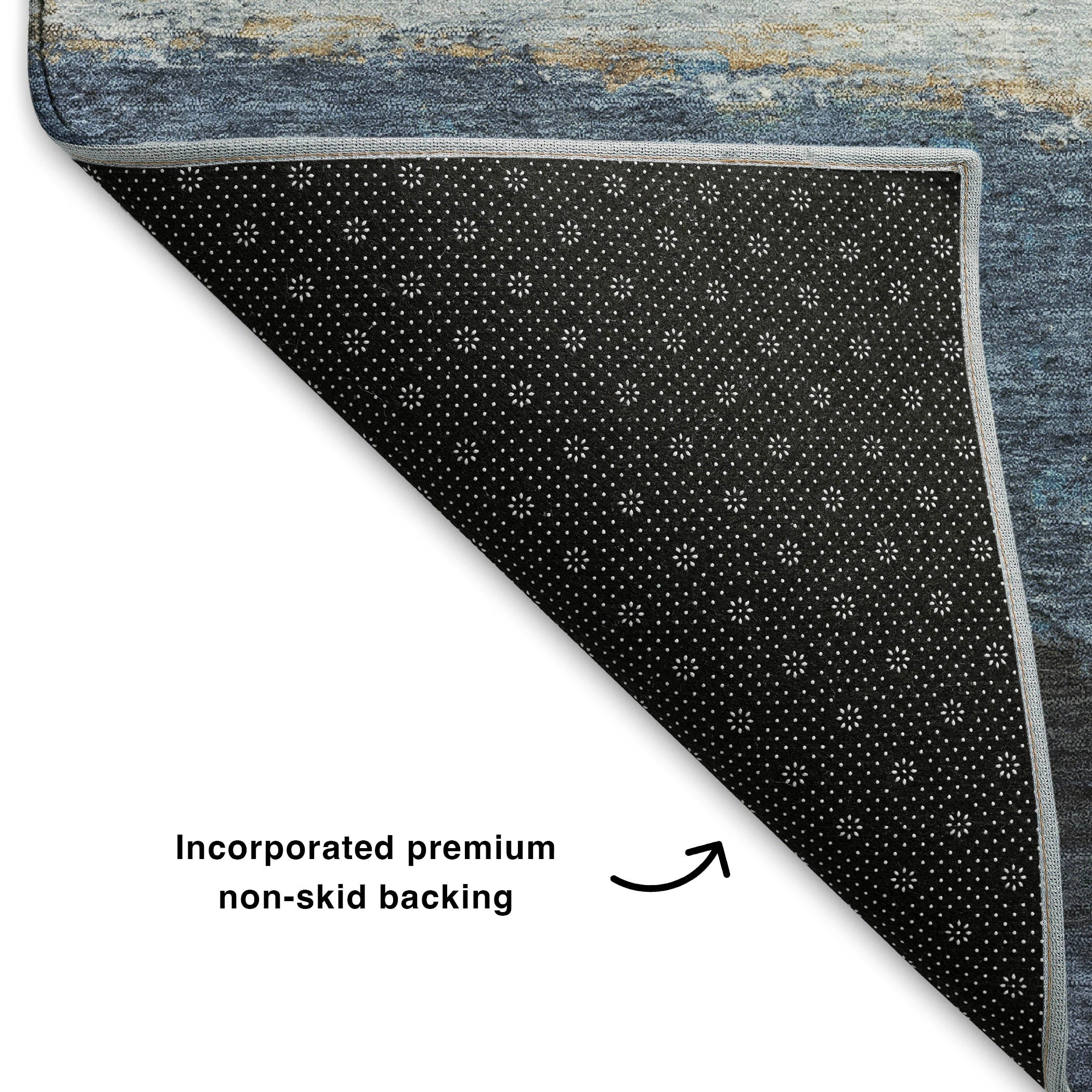 Lucerne Machine Washable Transitional Blue Rug 1'8" x 2'6" #shape_Rectangle