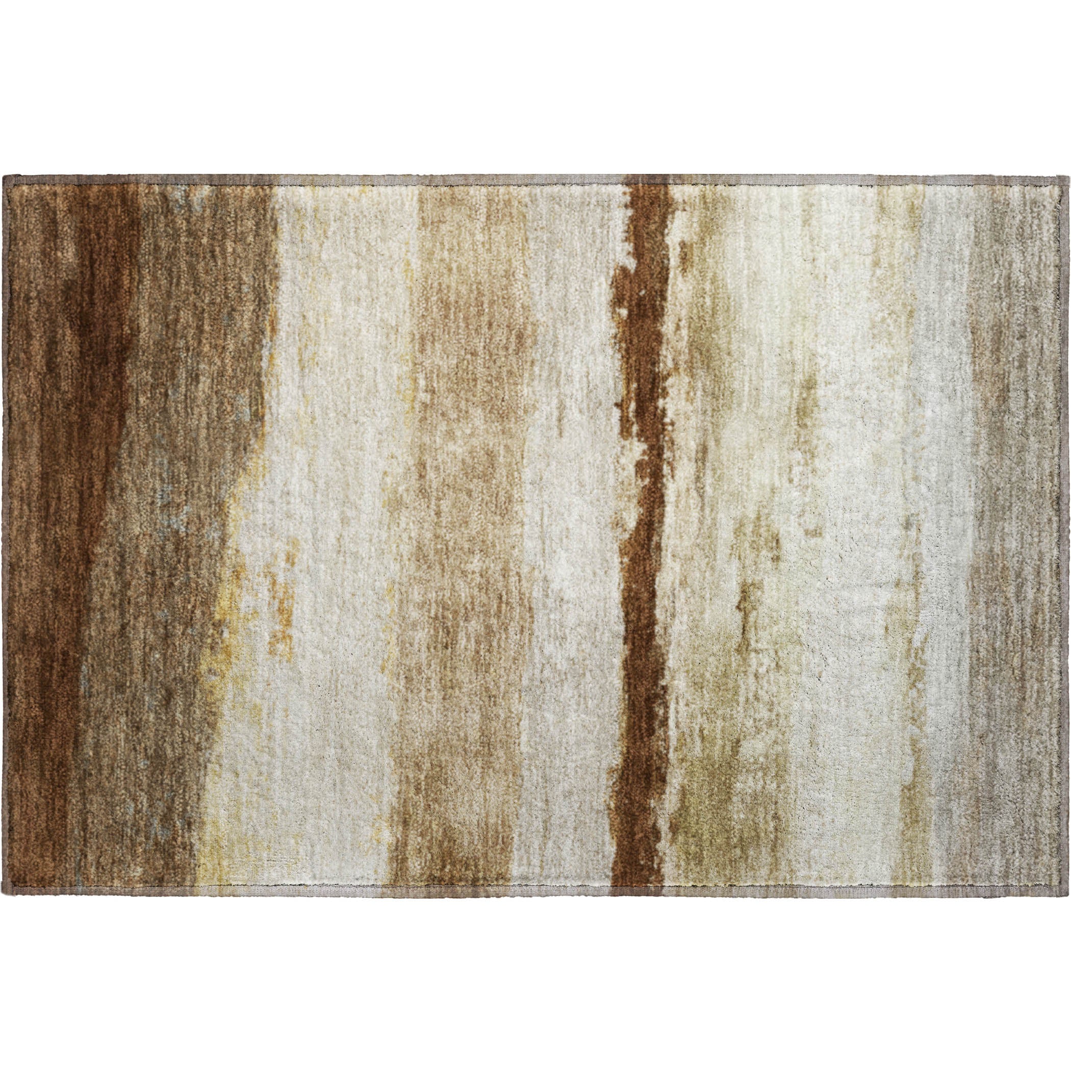 Lucerne Machine Washable Transitional Brown Rug 1'8" x 2'6" #shape_Rectangle