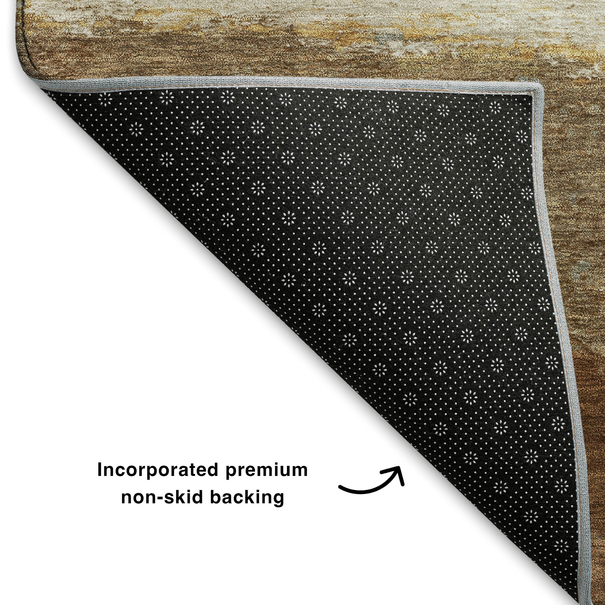 Lucerne Machine Washable Transitional Brown Rug 1'8" x 2'6" #shape_Rectangle