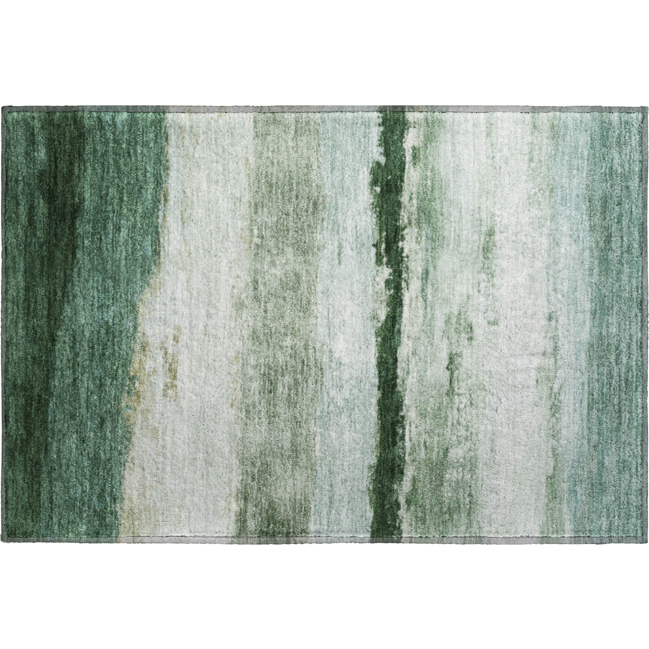 Lucerne Machine Washable Transitional Fern Green Rug 1'8" x 2'6" #shape_Rectangle