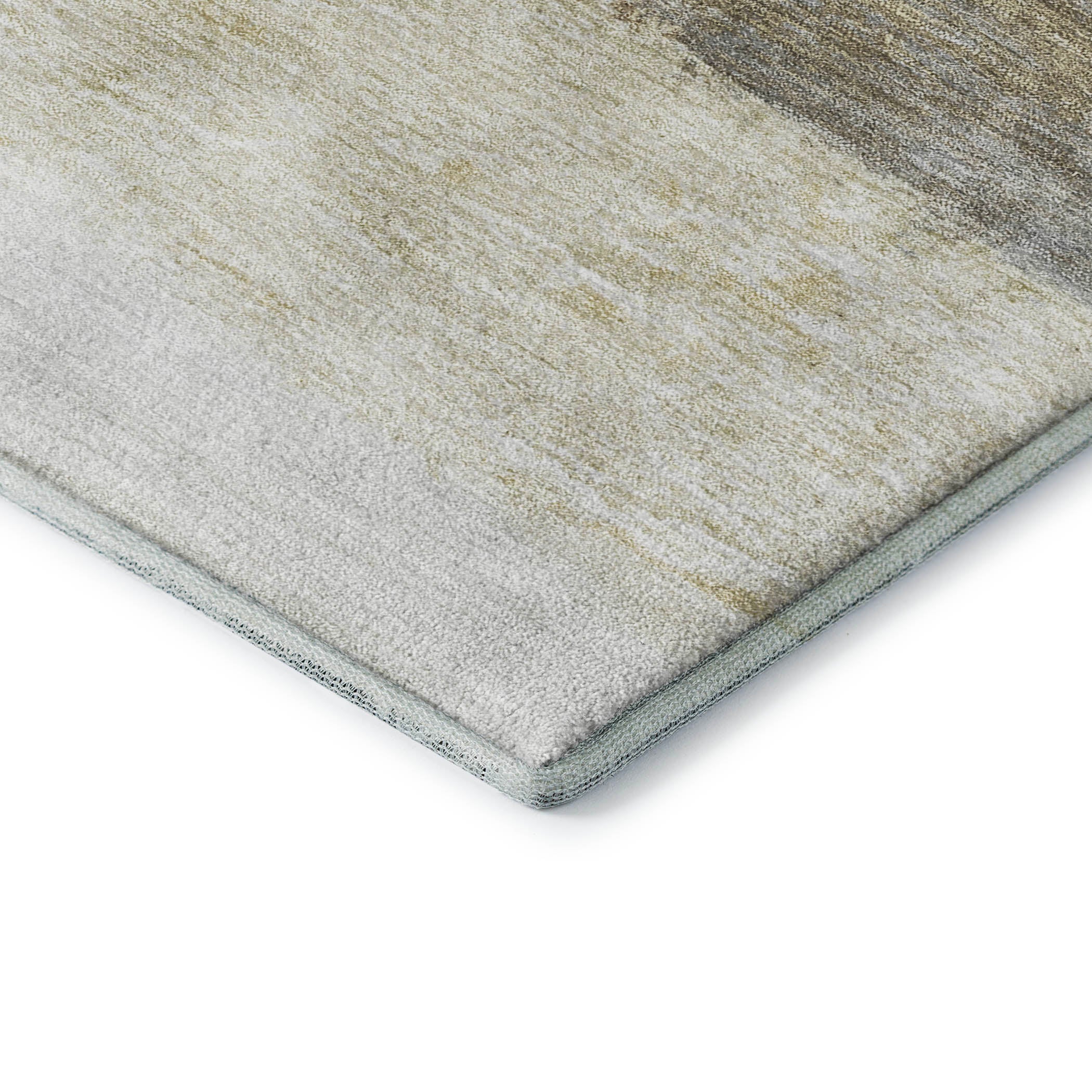 Lucerne Machine Washable Transitional Khaki Brown Rug 1'8" x 2'6" #shape_Rectangle