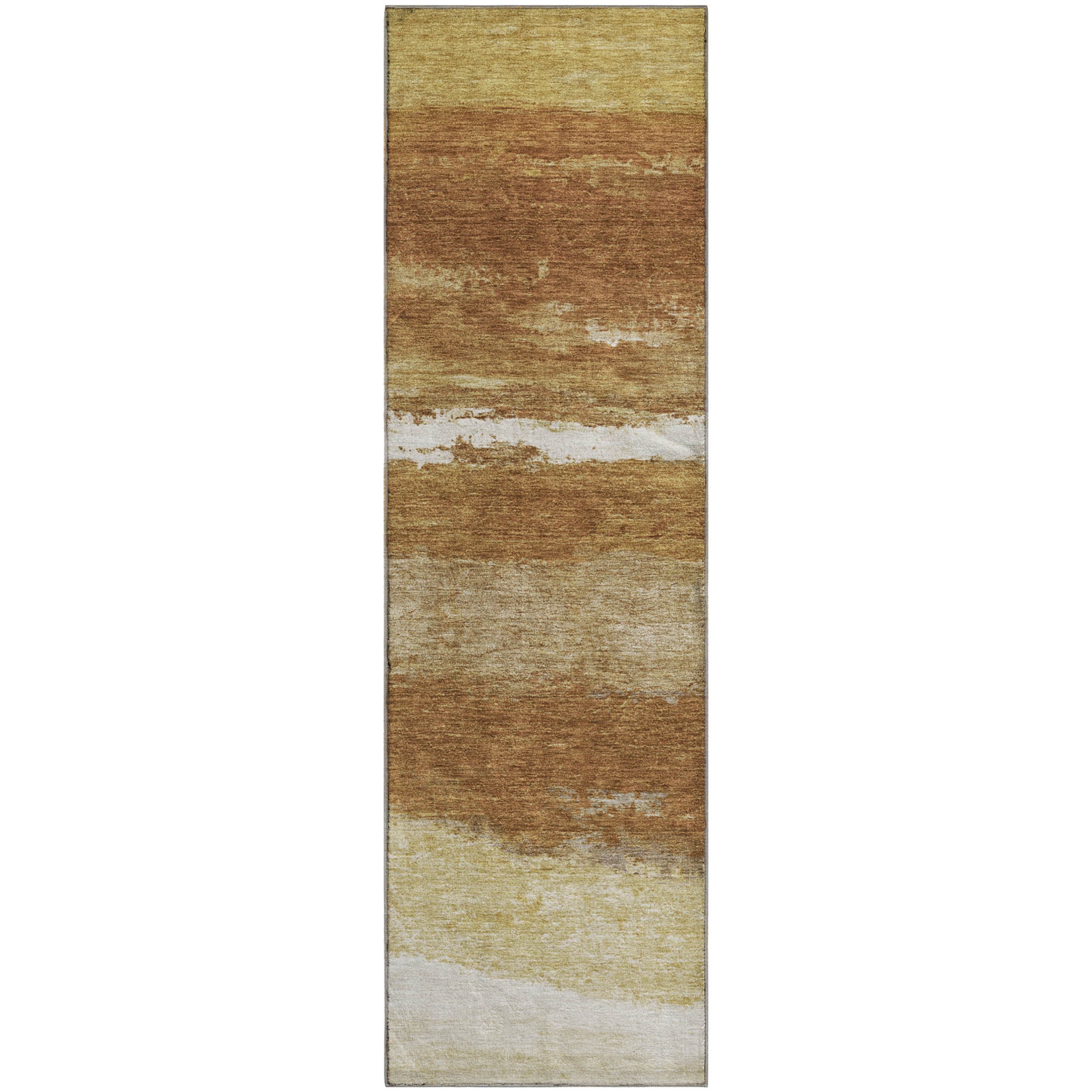 Lucerne Machine Washable Transitional Paprika Orange Rug 2'3" x 7'6" #shape_Runner