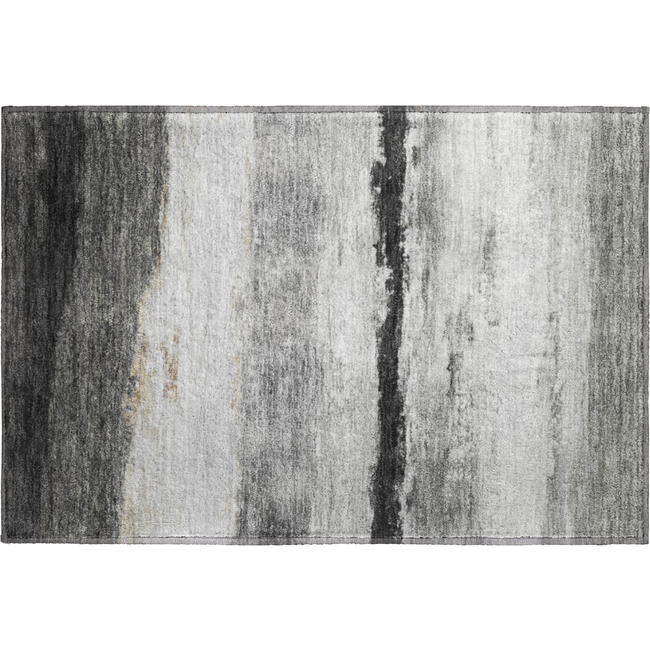 Lucerne Machine Washable Transitional Pewter Gray Rug 1'8" x 2'6" #shape_Rectangle