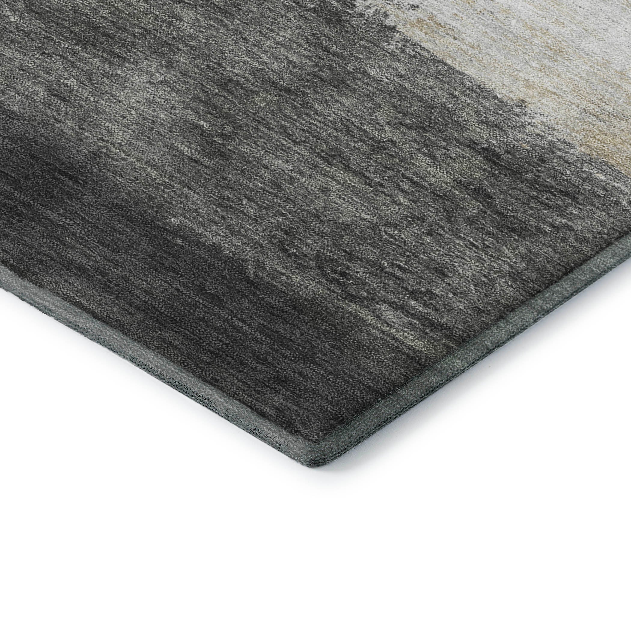 Lucerne Machine Washable Transitional Pewter Gray Rug 1'8" x 2'6" #shape_Rectangle