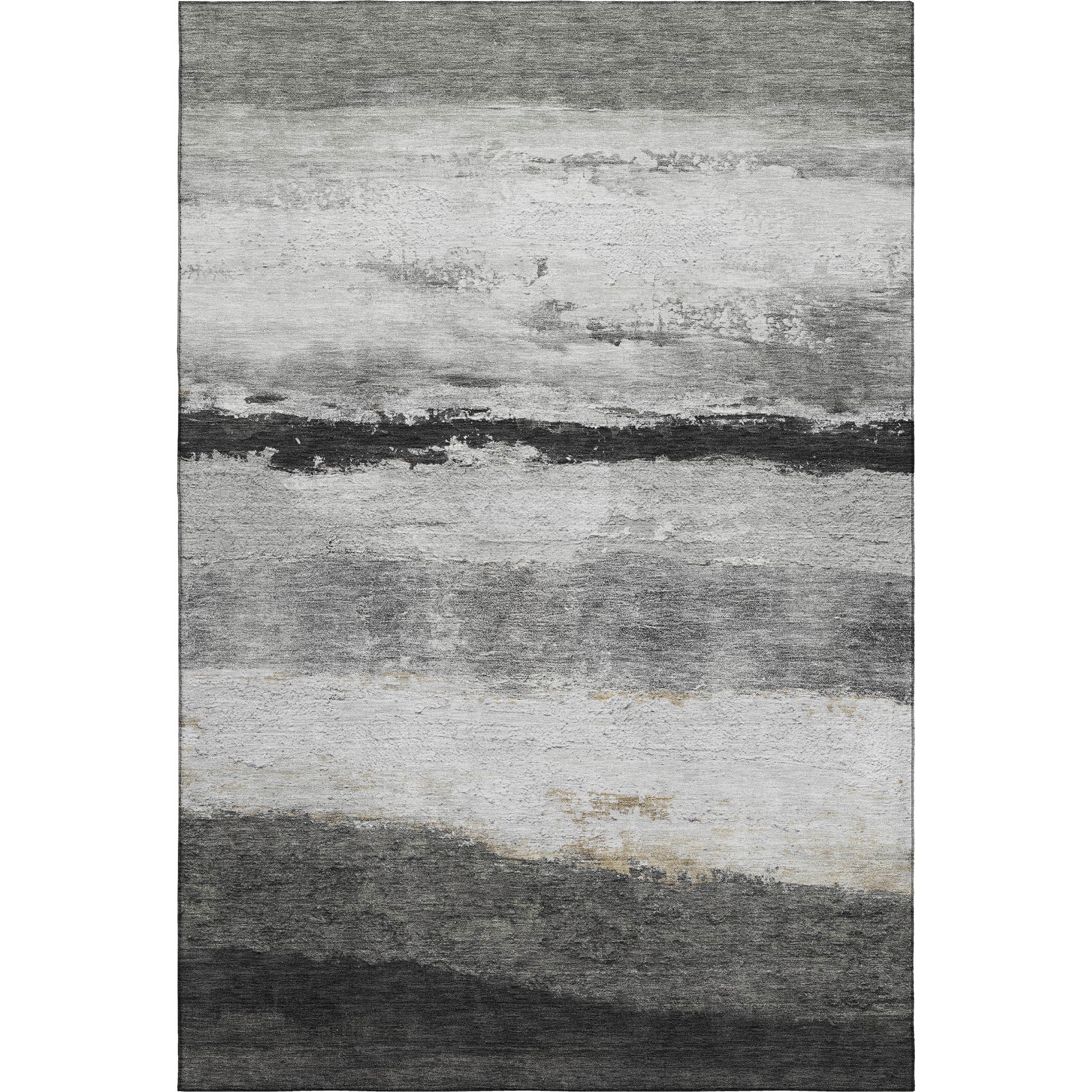 Lucerne Machine Washable Transitional Pewter Gray Rug 2'6" x 3'10" #shape_Rectangle