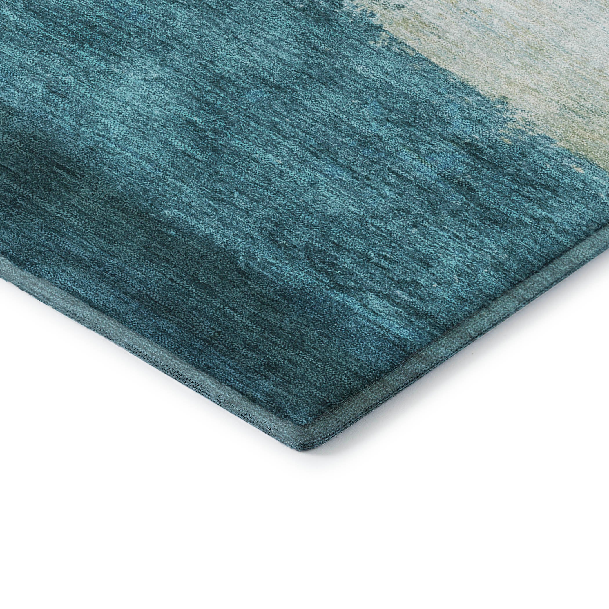 Lucerne Machine Washable Transitional Teal Rug 1'8" x 2'6" #shape_Rectangle