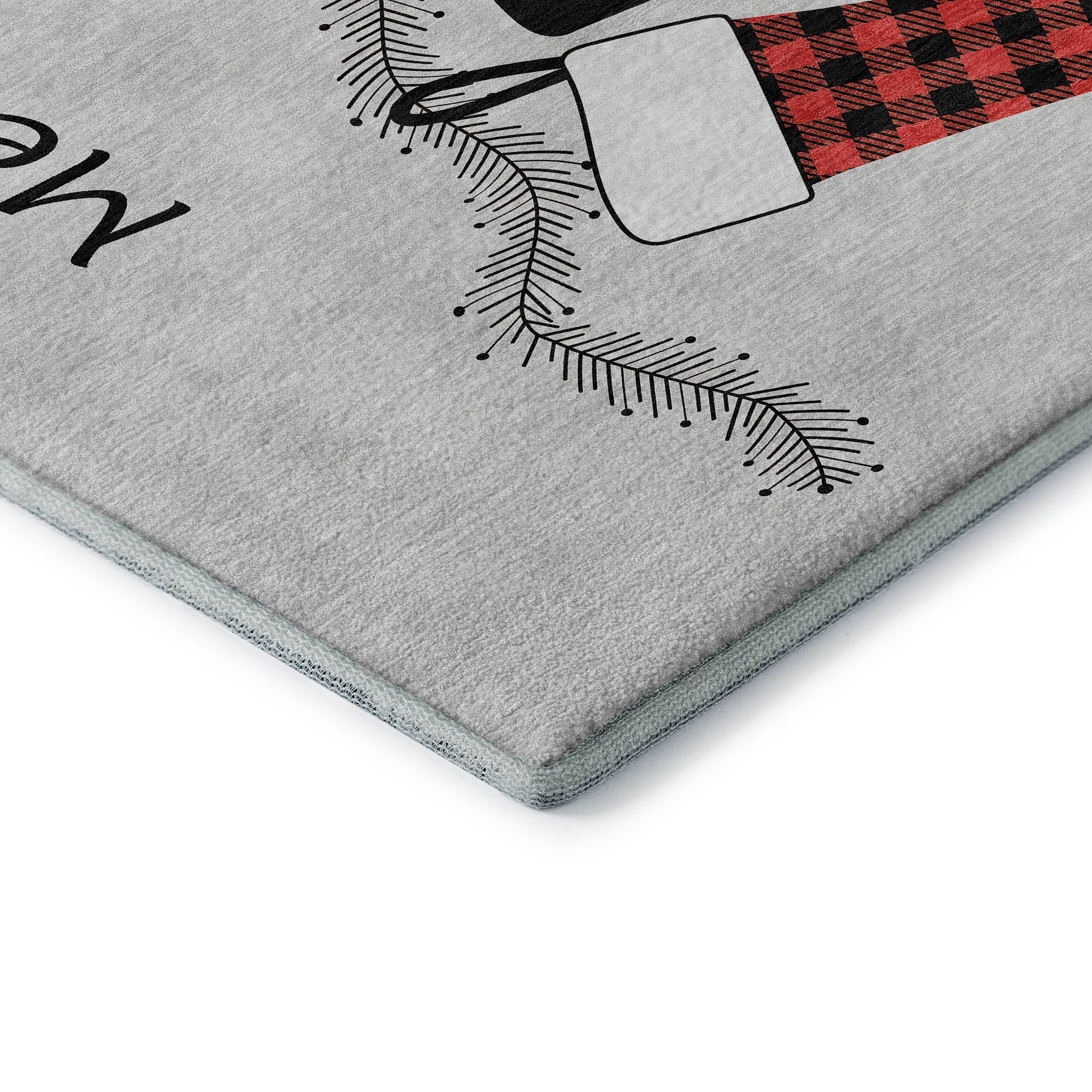 Marrakech Machine Washable Holiday Gray Rug 1'8" x 2'6" #shape_Rectangle