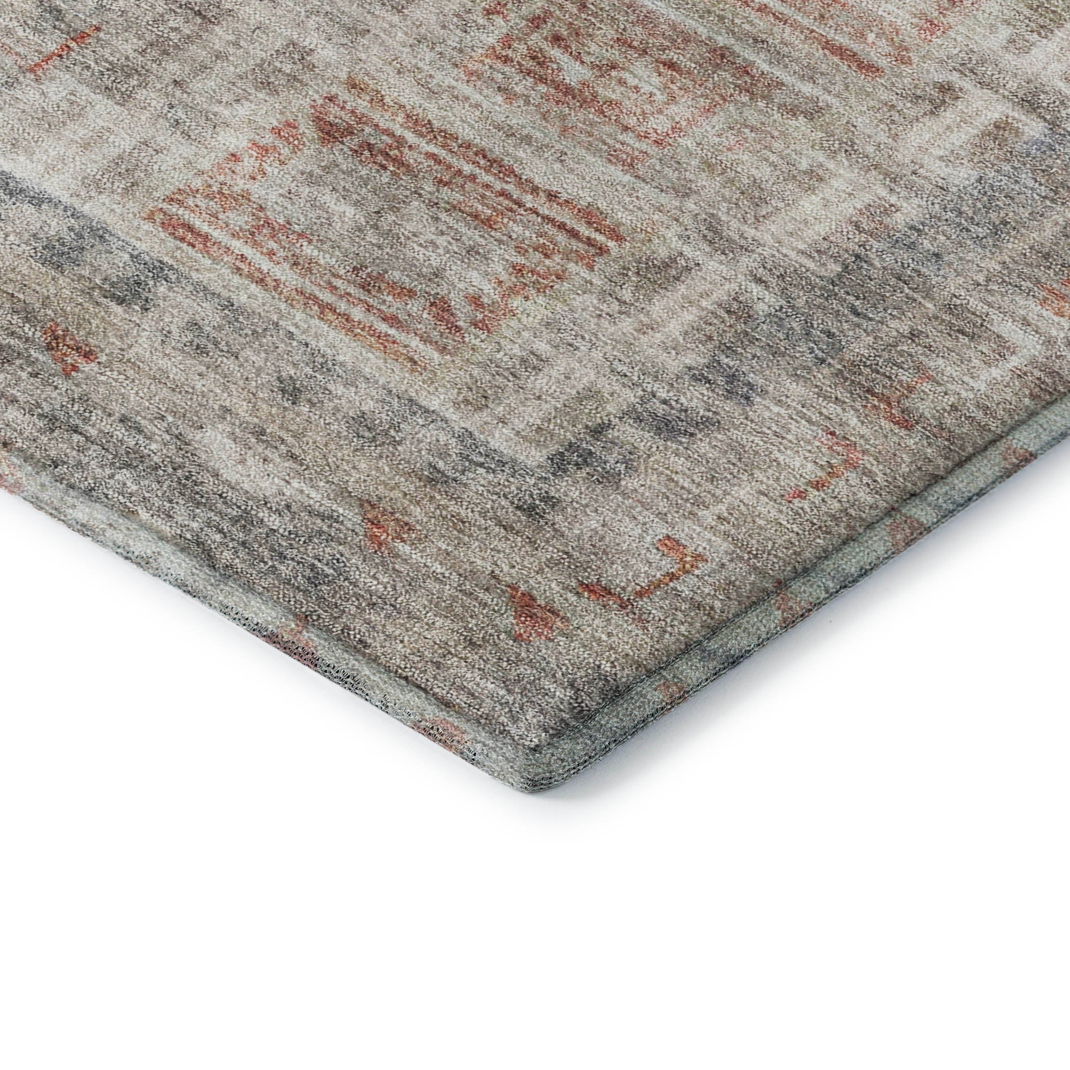 Colombo Machine Washable Transitional Beige Brown Rug 1'8" x 2'6" #shape_Rectangle