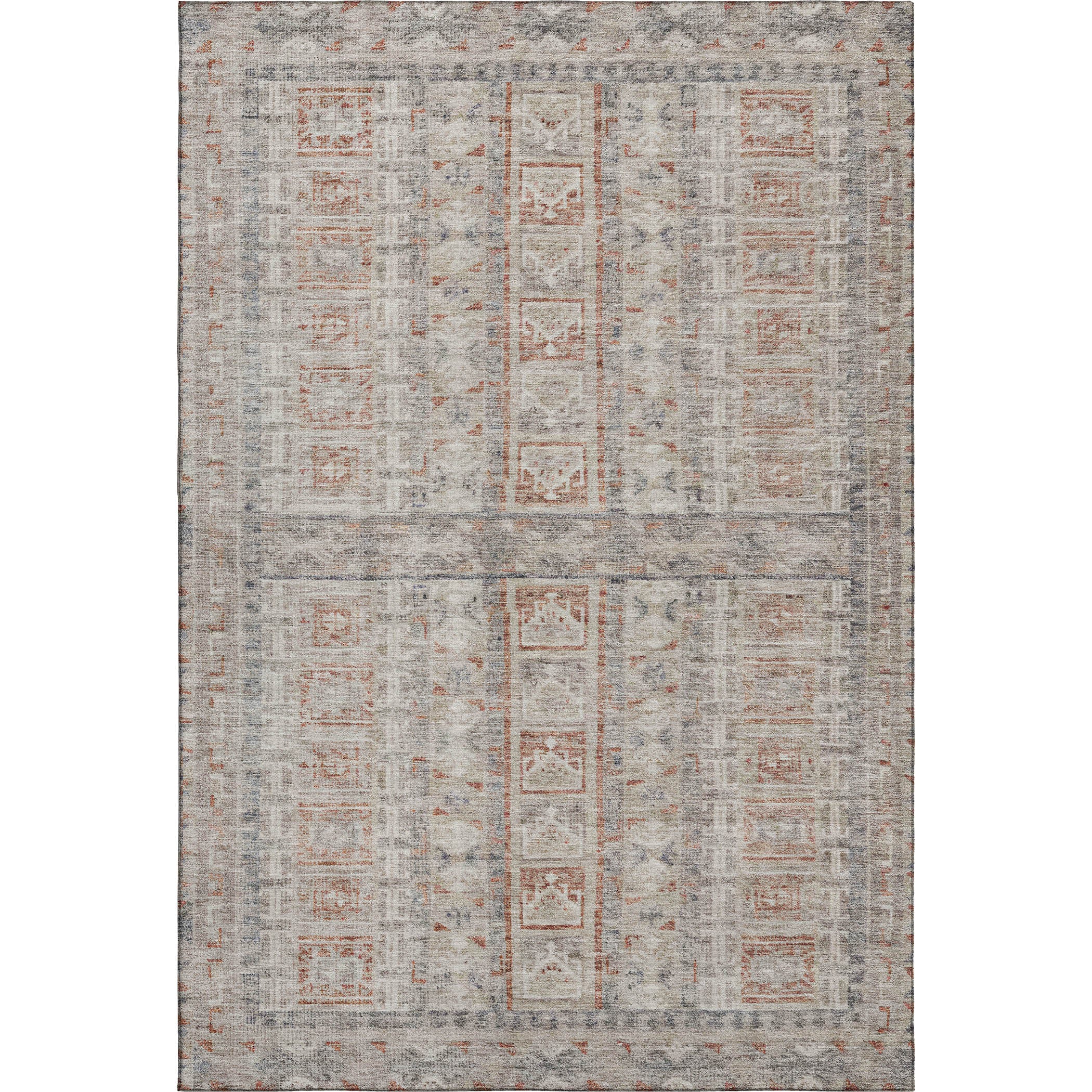 Colombo Machine Washable Transitional Beige Brown Rug 2'6" x 3'10" #shape_Rectangle
