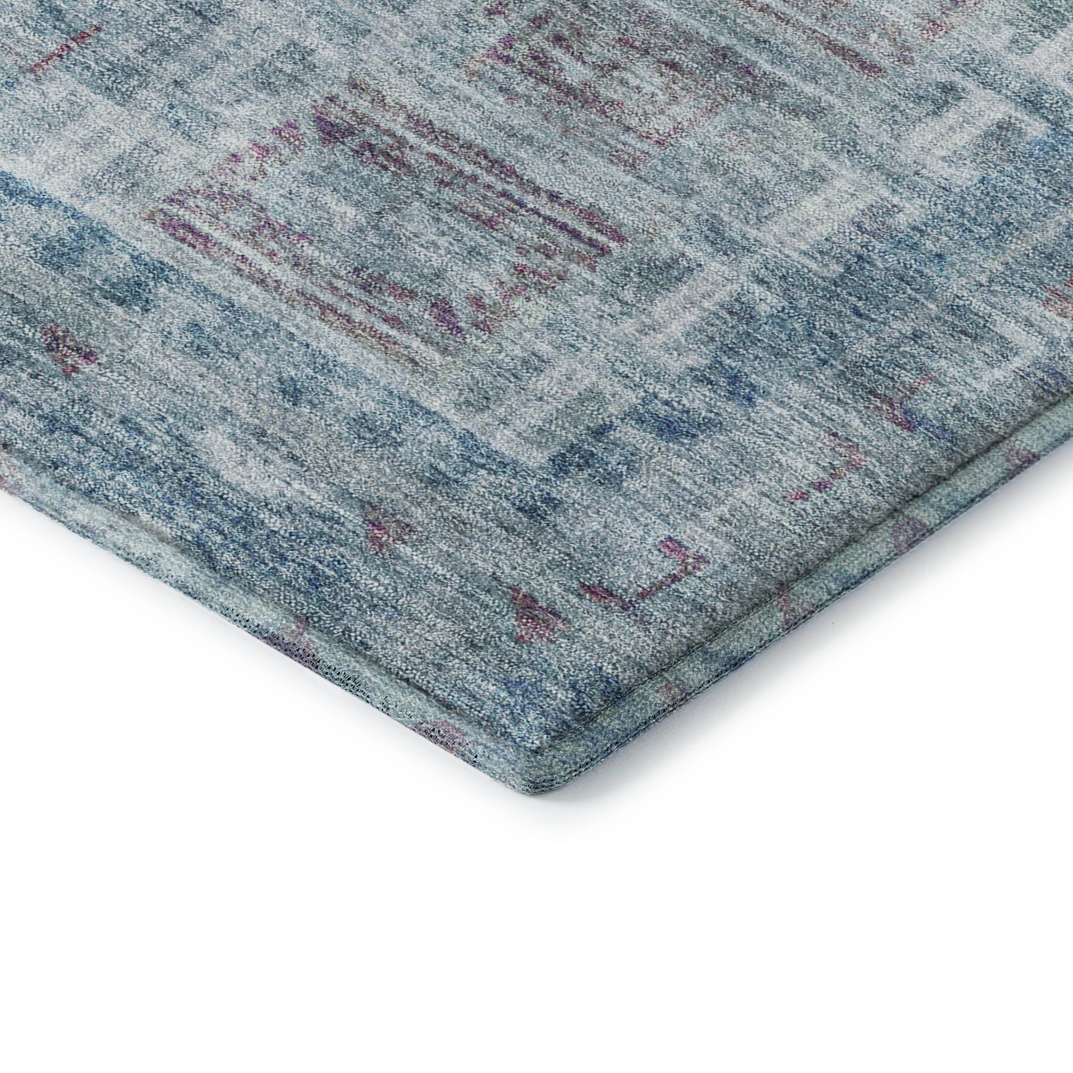 Colombo Machine Washable Transitional Blue Rug 1'8" x 2'6" #shape_Rectangle