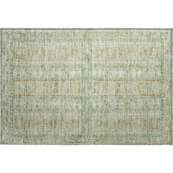 Colombo Machine Washable Transitional Green Rug 1'8" x 2'6"