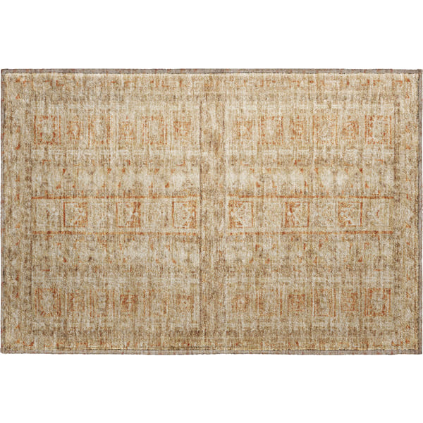 Colombo Machine Washable Transitional Paprika Orange Rug 1'8" x 2'6"