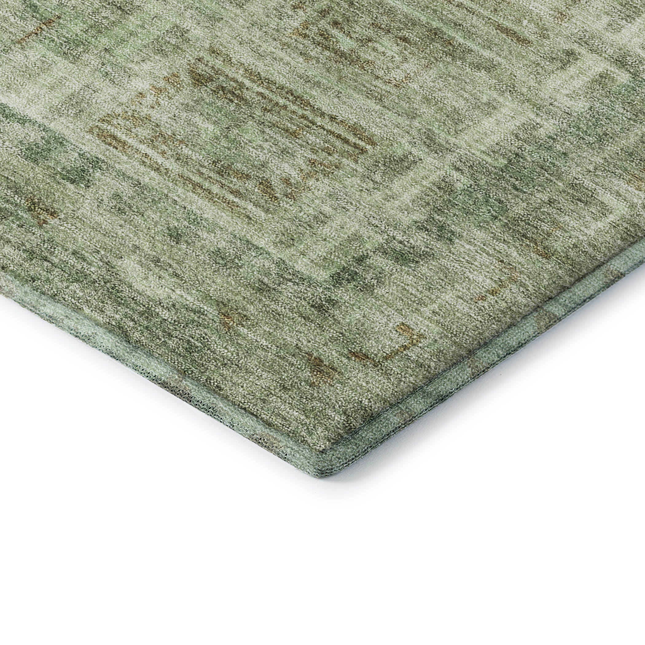 Colombo Machine Washable Transitional Sage Green Rug 1'8" x 2'6" #shape_Rectangle