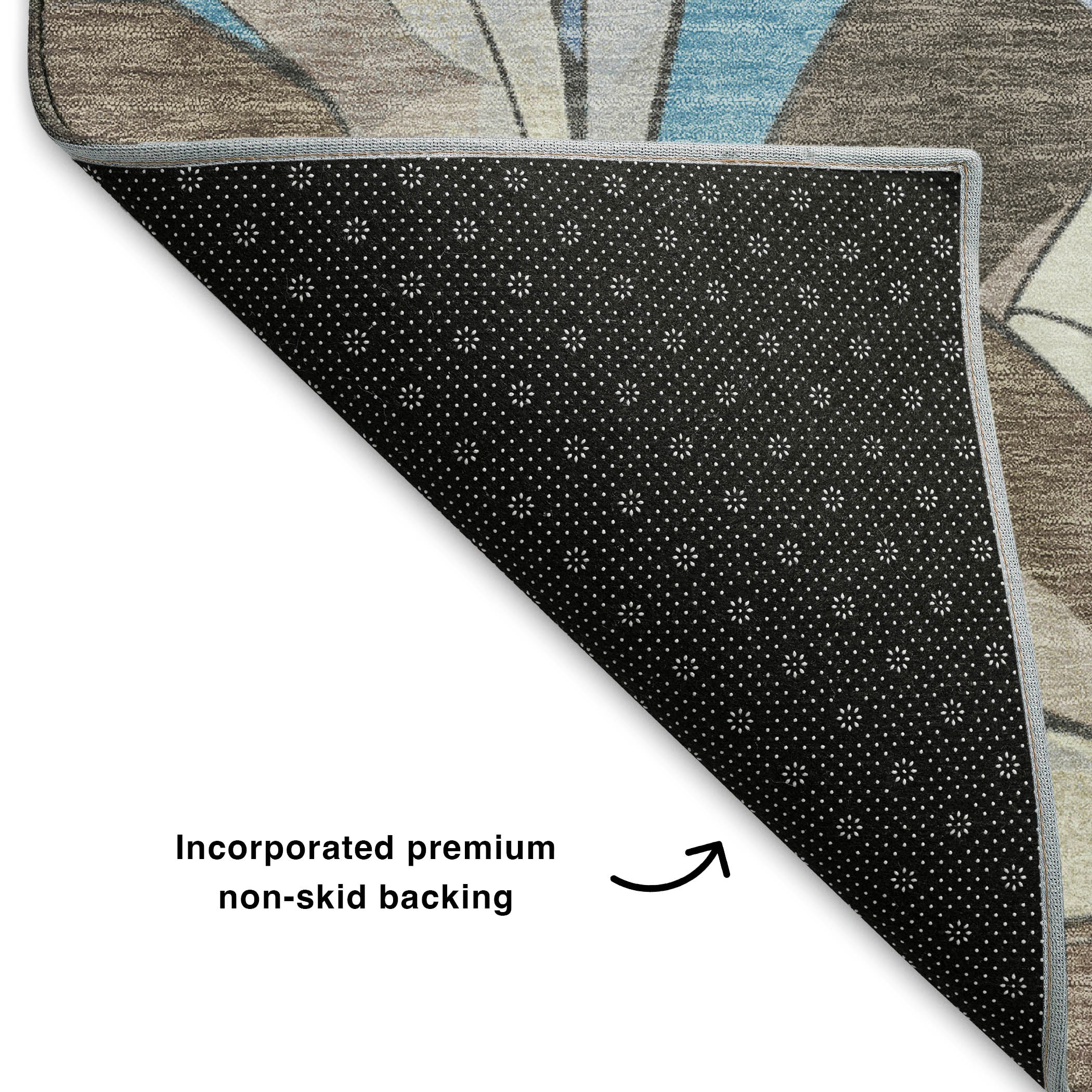 Kotor Machine Washable Transitional Brown Rug 1'8" x 2'6" #shape_Rectangle
