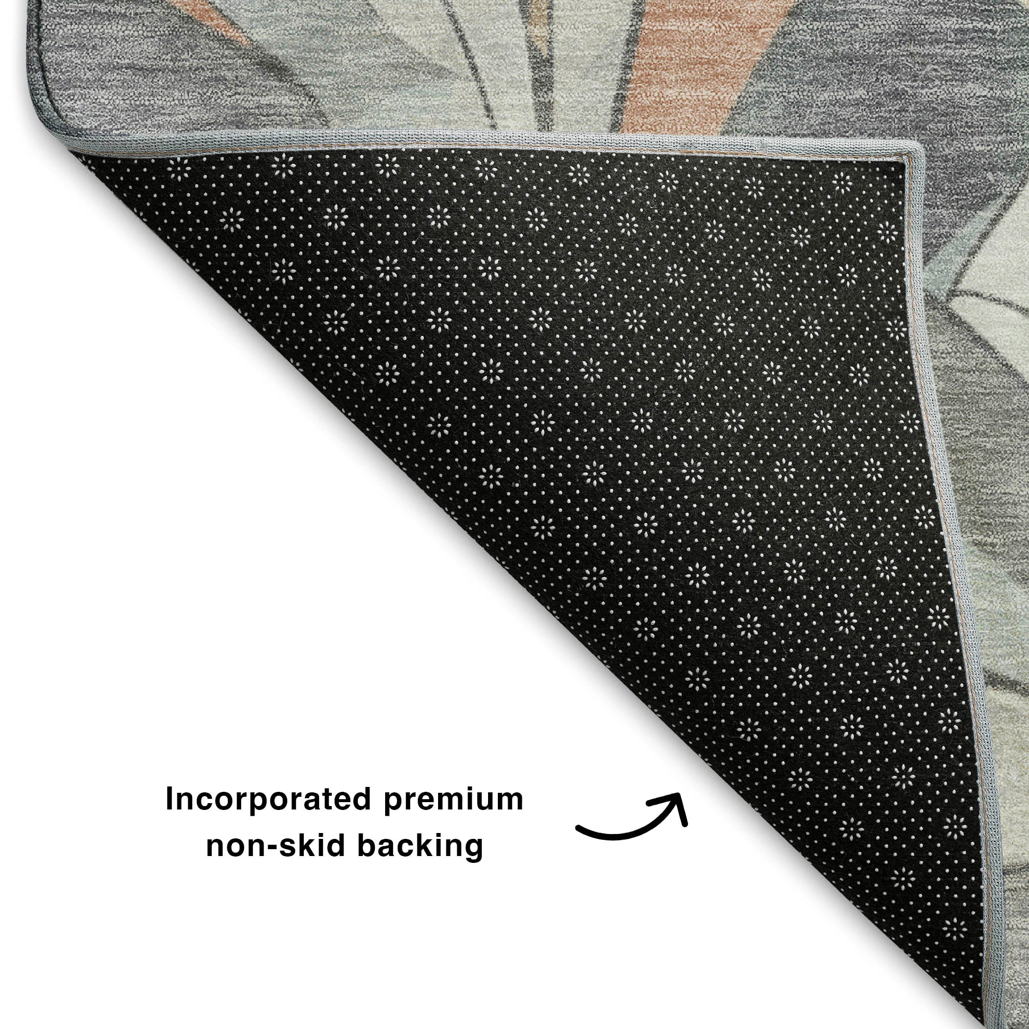 Kotor Machine Washable Transitional Gray Rug 1'8" x 2'6" #shape_Rectangle