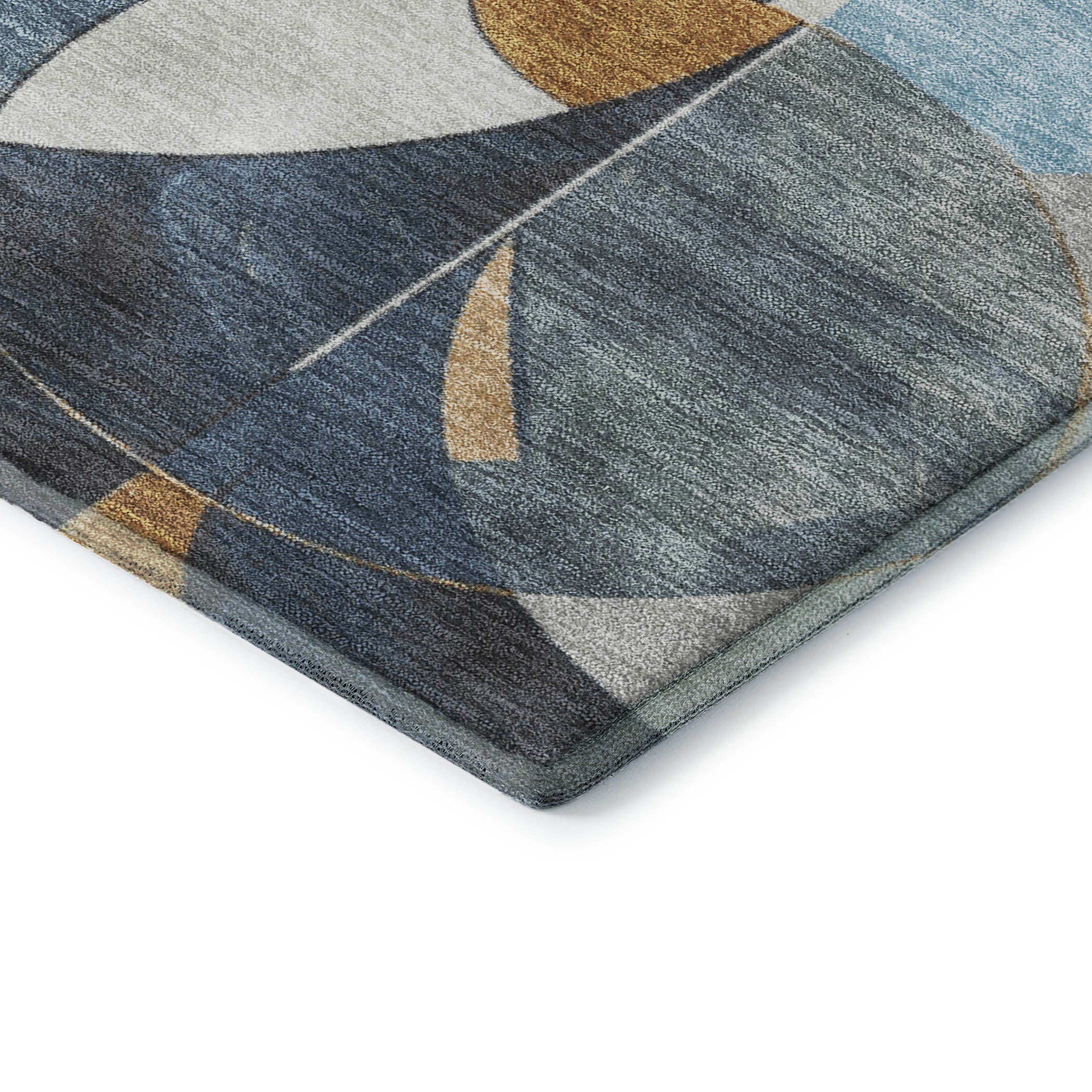 Seoul Machine Washable Transitional Blue Rug 1'8" x 2'6" #shape_Rectangle