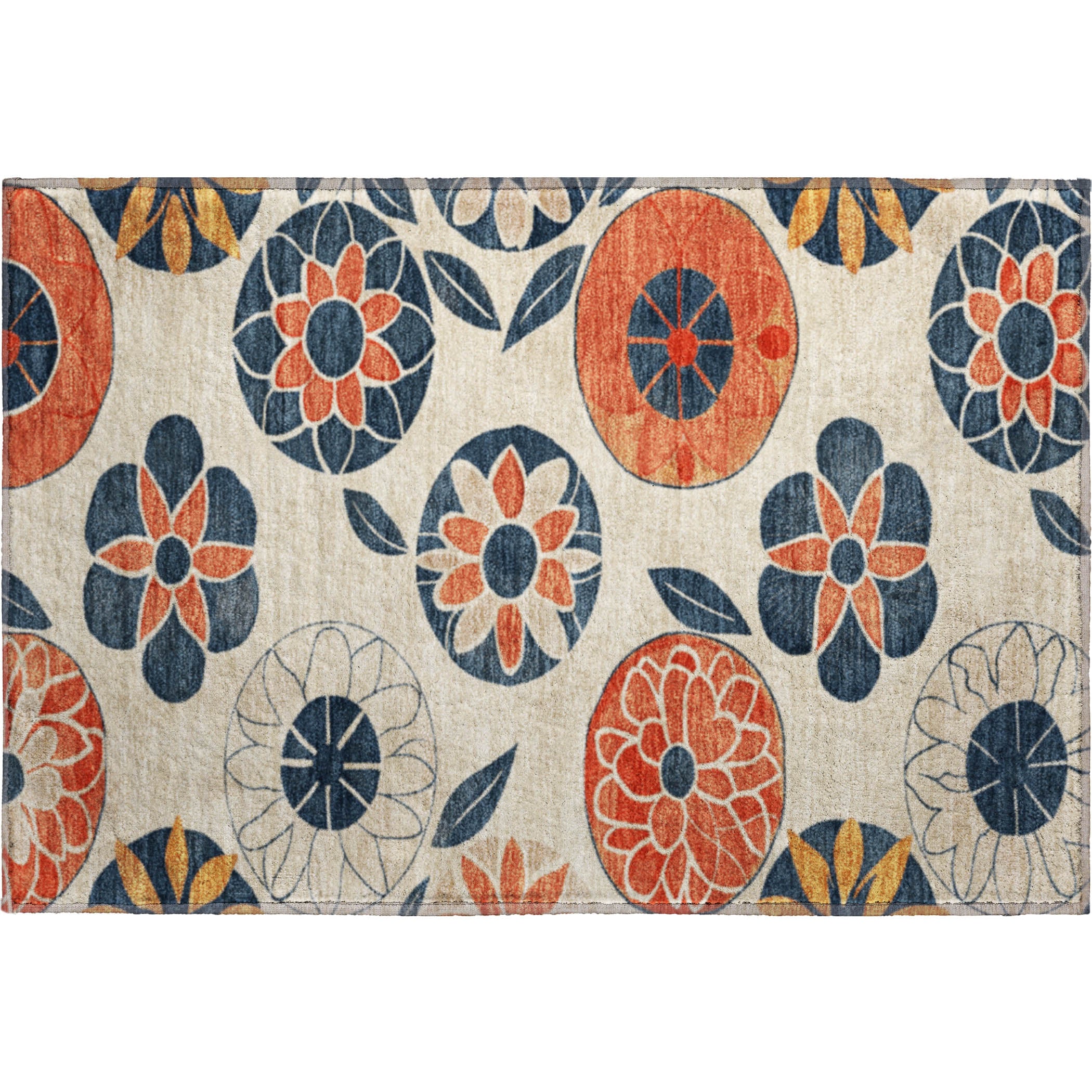 Bogota Machine Washable Transitional Beige Brown Rug 1'8" x 2'6" #shape_Rectangle