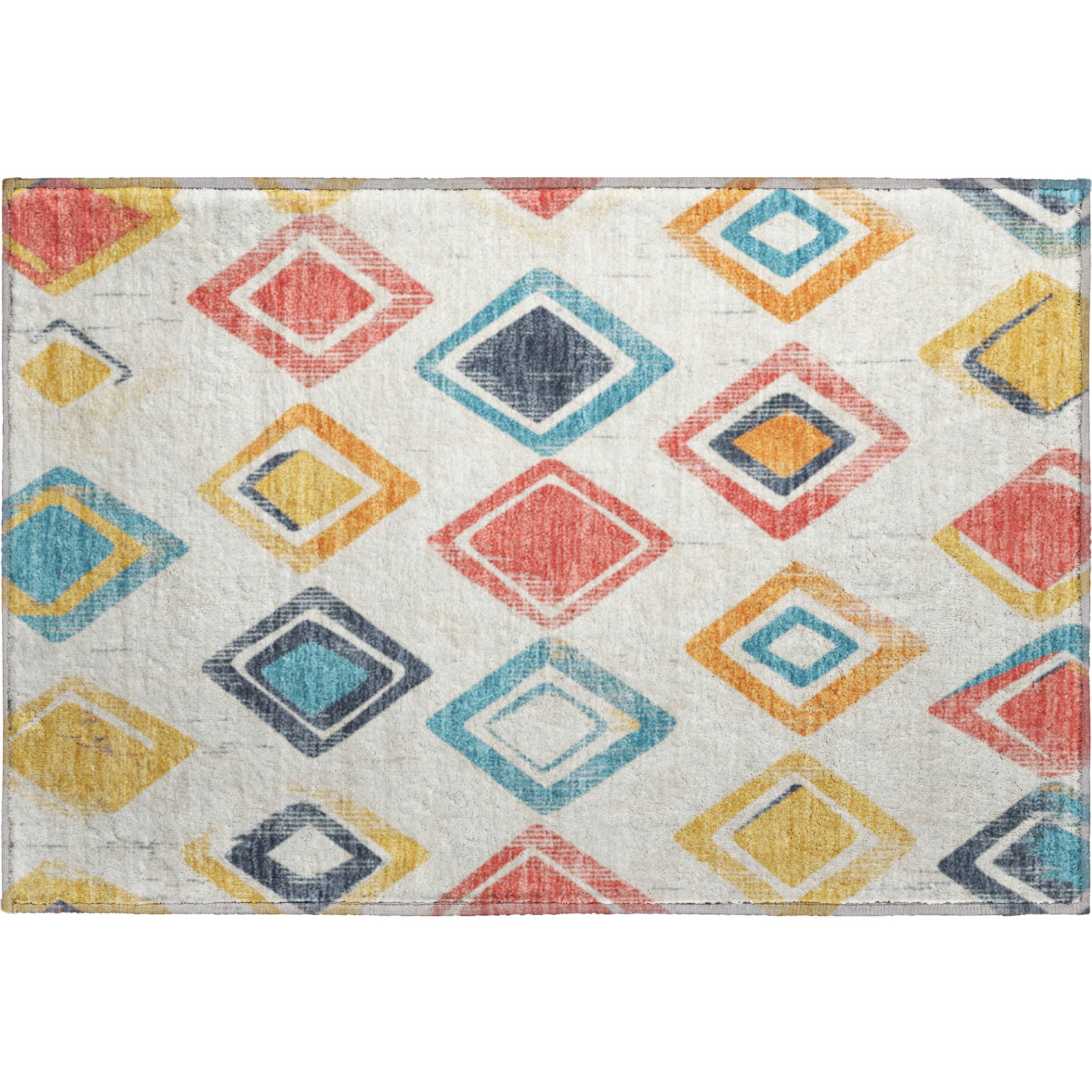 Lucerne Machine Washable Transitional Ivory Rug 1'8" x 2'6" #shape_Rectangle