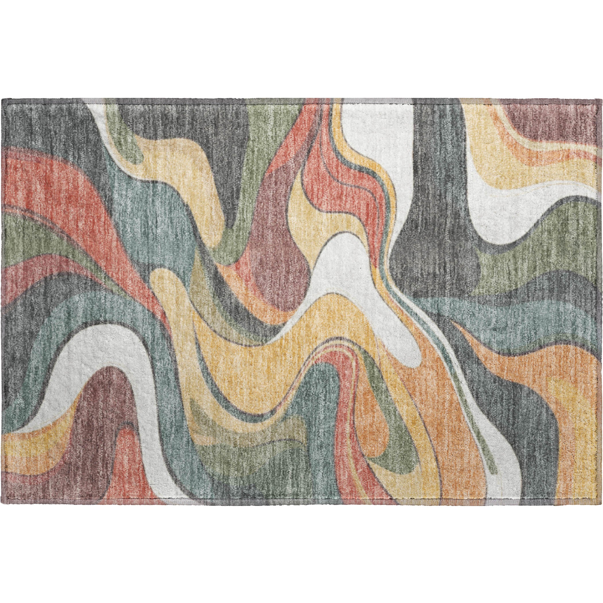 Reykjavik Machine Washable Transitional Gold Rug 1'8" x 2'6" #shape_Rectangle