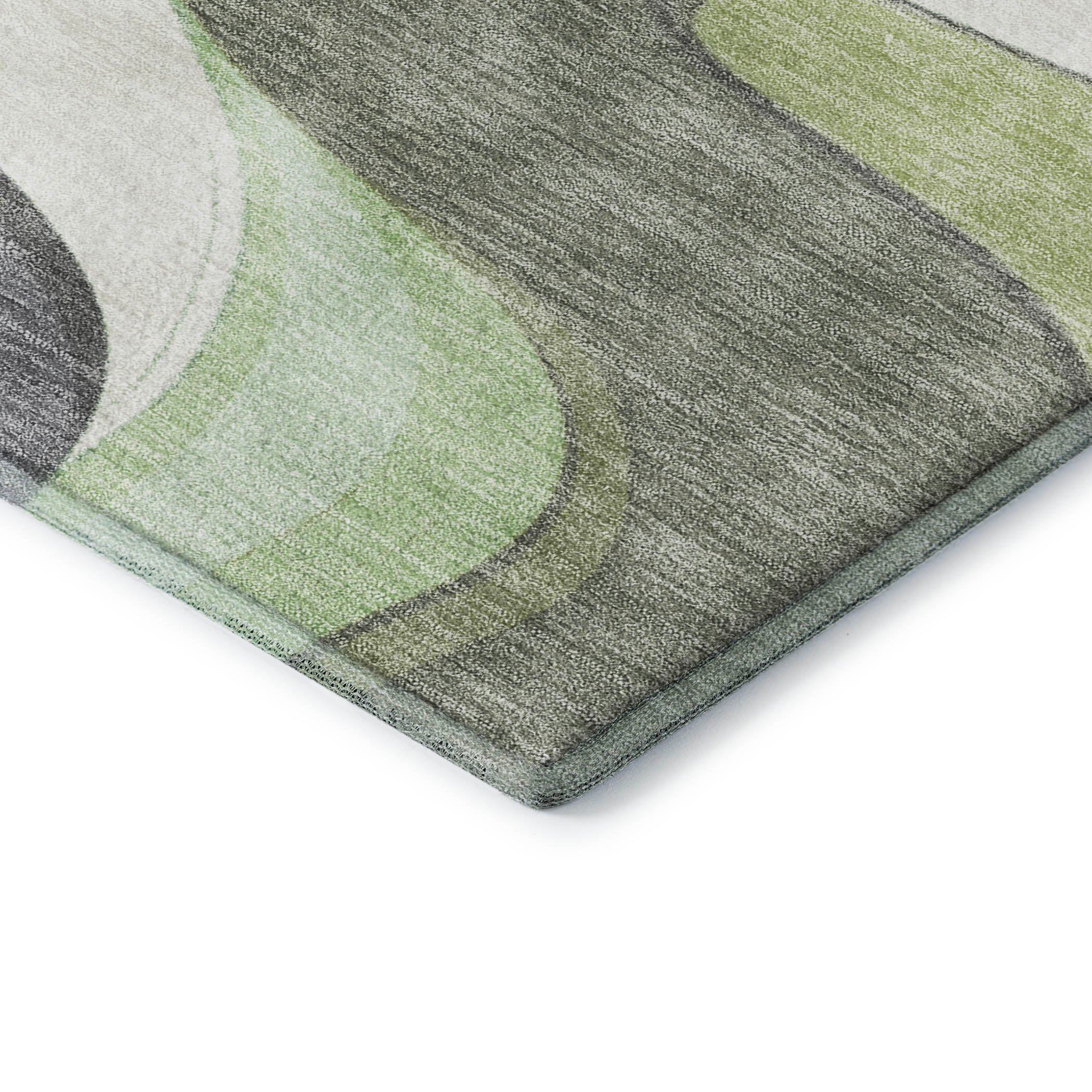 Reykjavik Machine Washable Transitional Green Rug 1'8" x 2'6" #shape_Rectangle