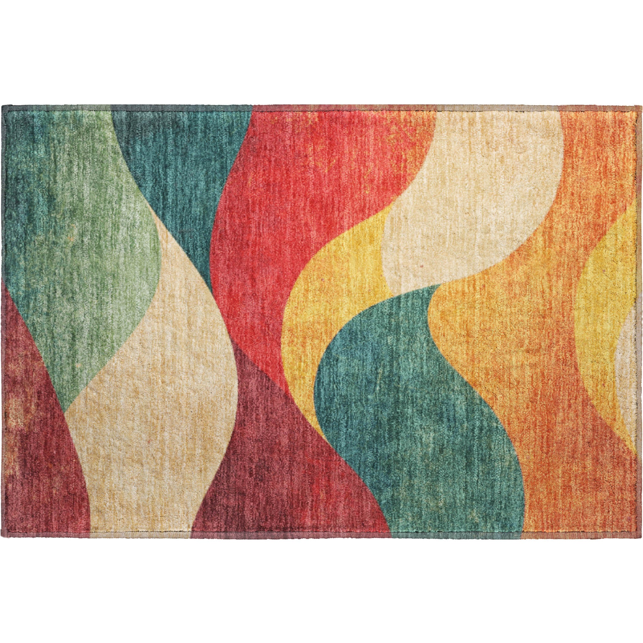 Cusco Machine Washable Transitional Orange Rug 1'8" x 2'6" #shape_Rectangle