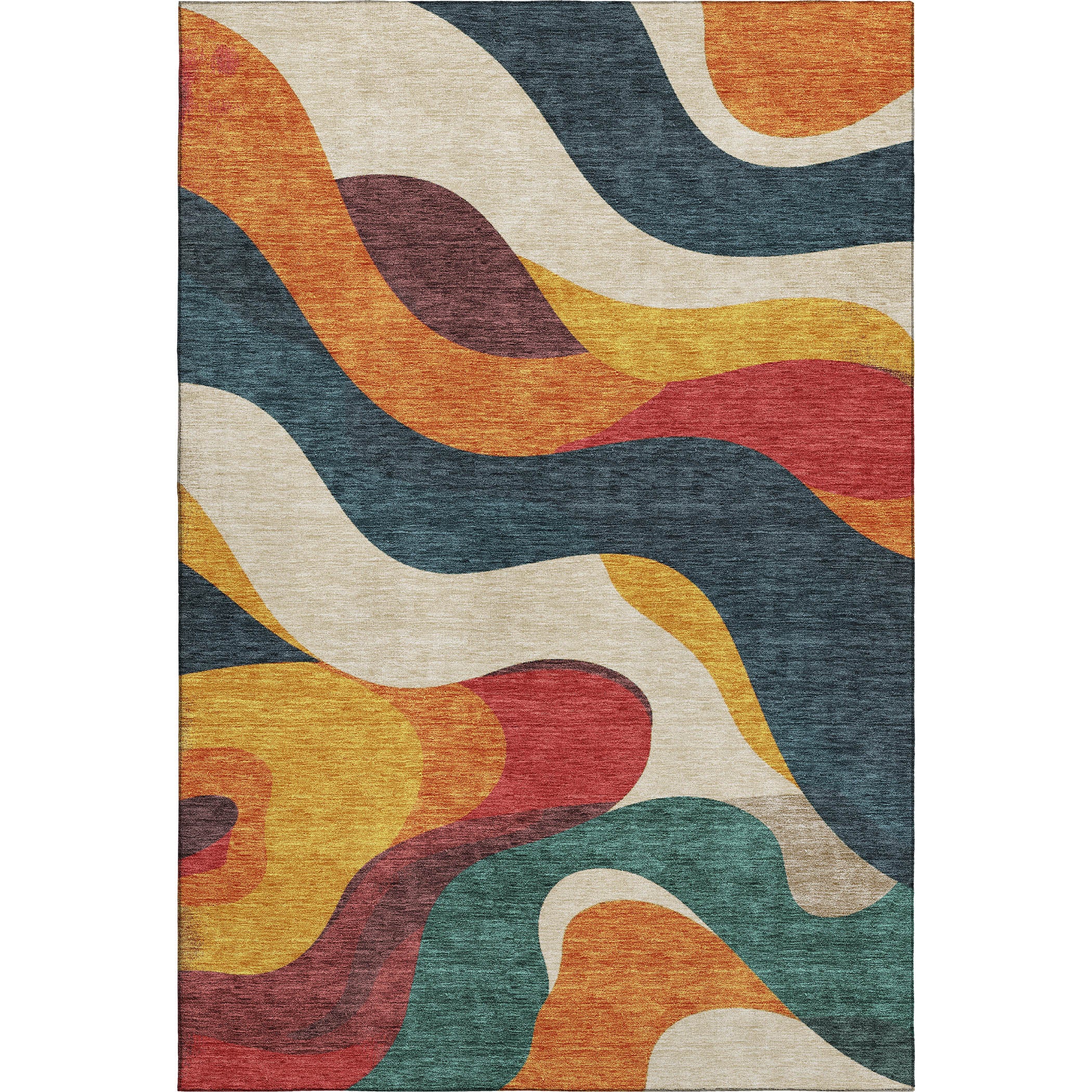 Reykjavik Machine Washable Transitional Orange Rug 2'6" x 3'10" #shape_Rectangle