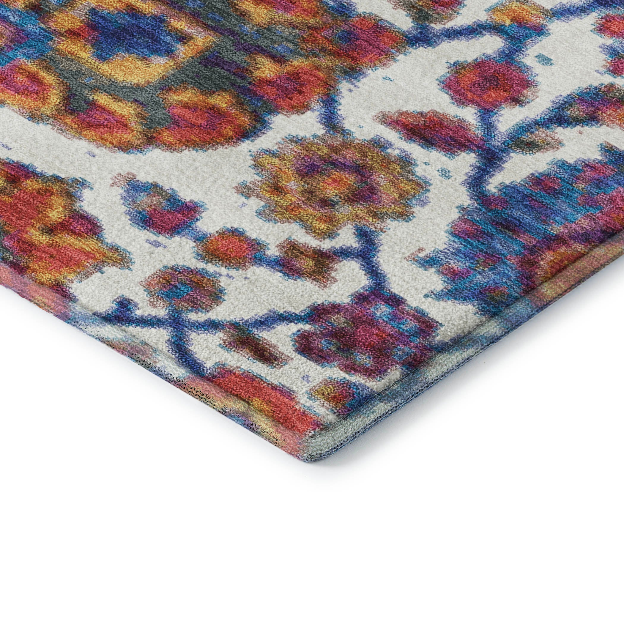 Seoul Machine Washable Traditional Red Rug 1'8" x 2'6" #shape_Rectangle