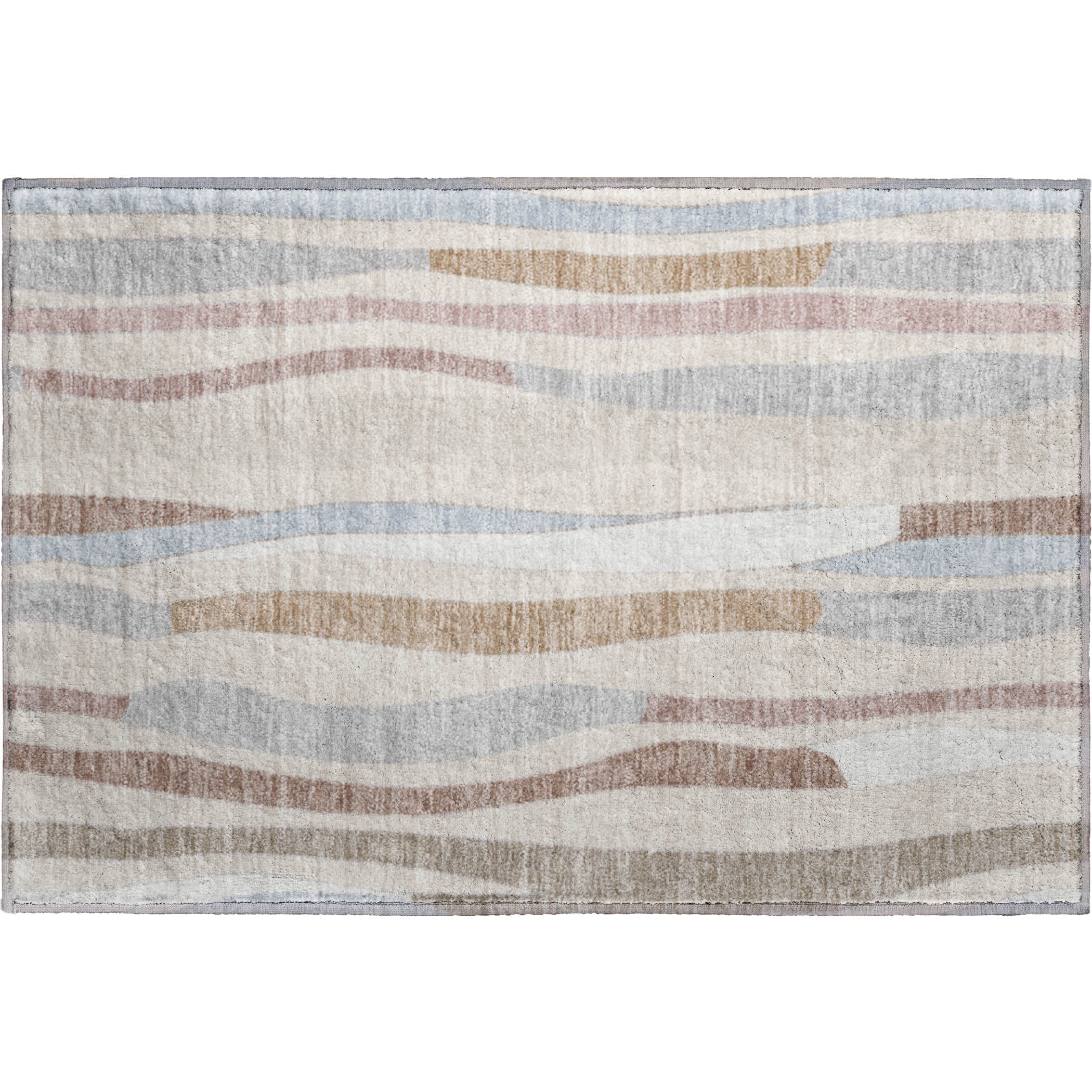Zanzibar Machine Washable Transitional Beige Brown Rug 1'8" x 2'6" #shape_Rectangle