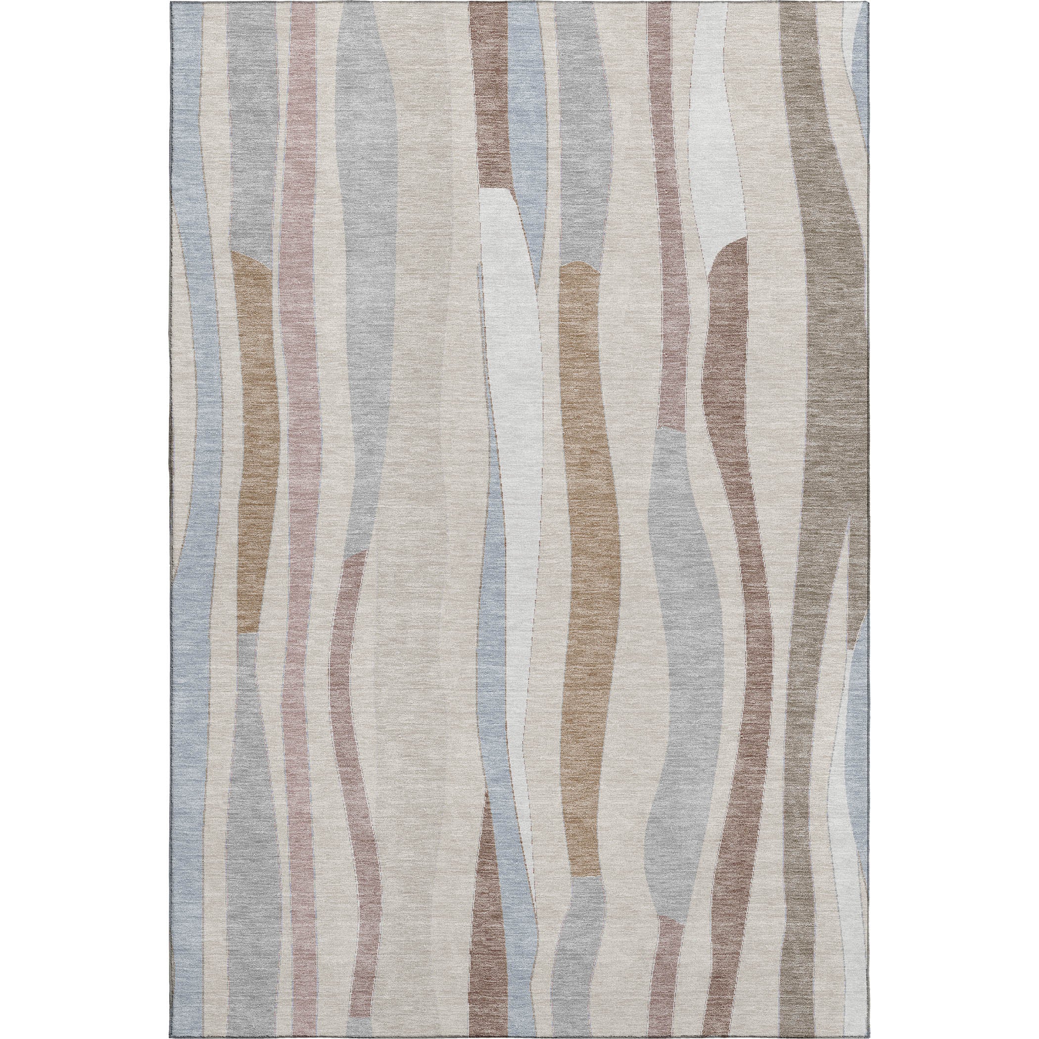 Zanzibar Machine Washable Transitional Beige Brown Rug 2'6" x 3'10" #shape_Rectangle