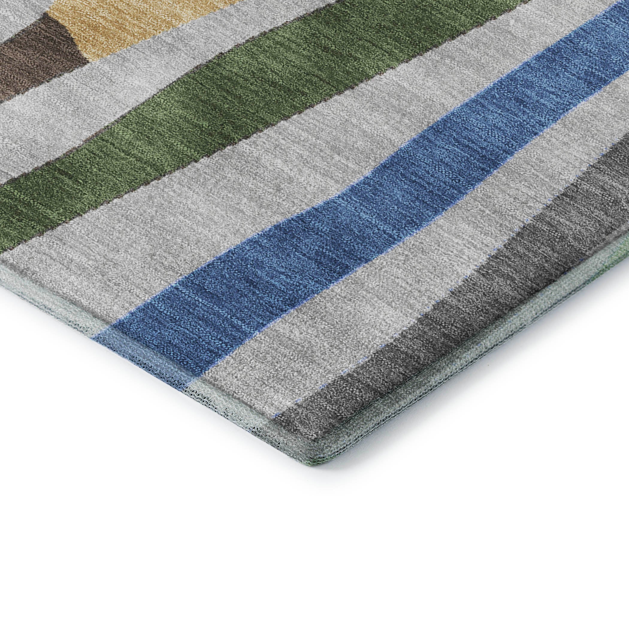 Zanzibar Machine Washable Transitional Green Rug 1'8" x 2'6" #shape_Rectangle