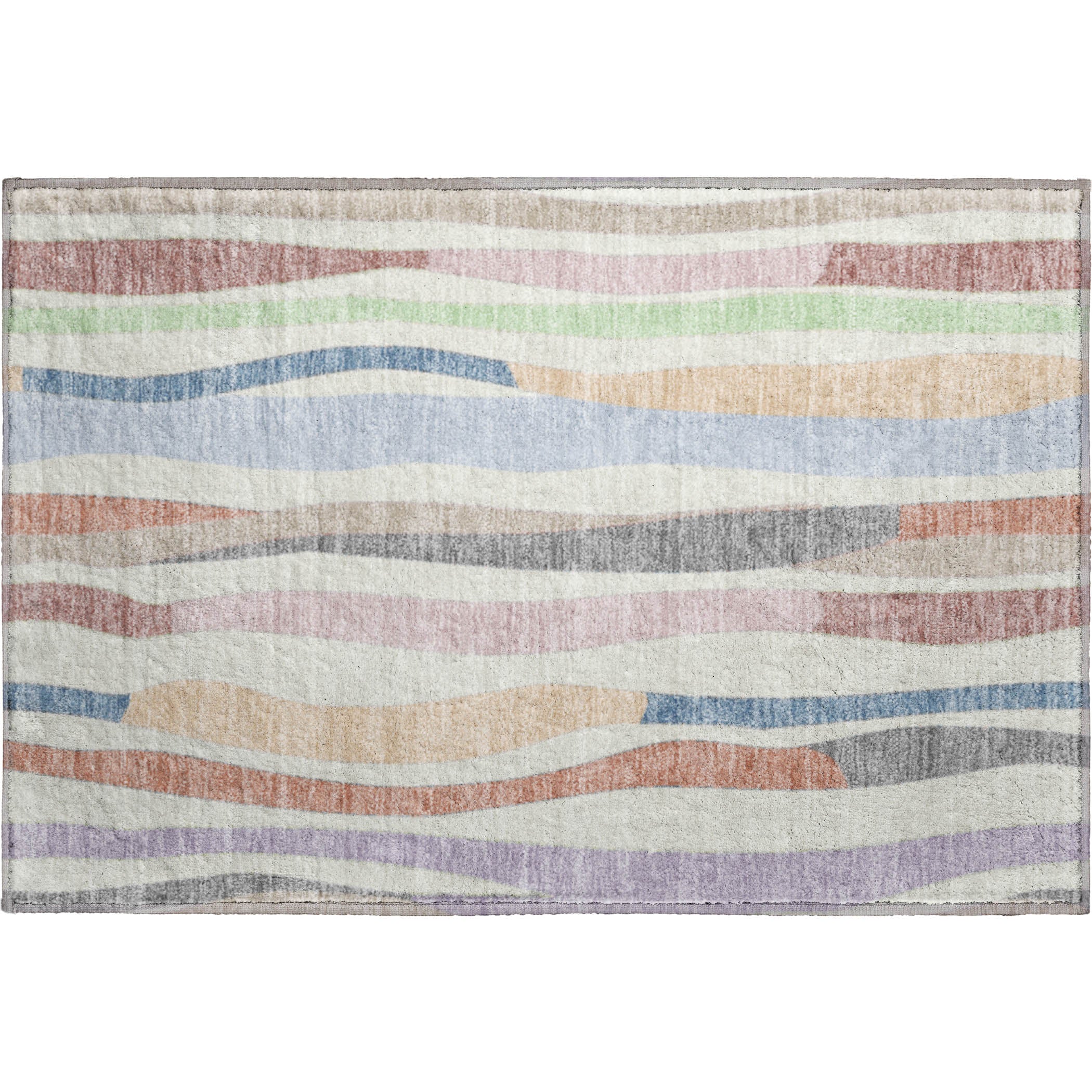 Zanzibar Machine Washable Transitional Pearl Ivory Rug 1'8" x 2'6" #shape_Rectangle