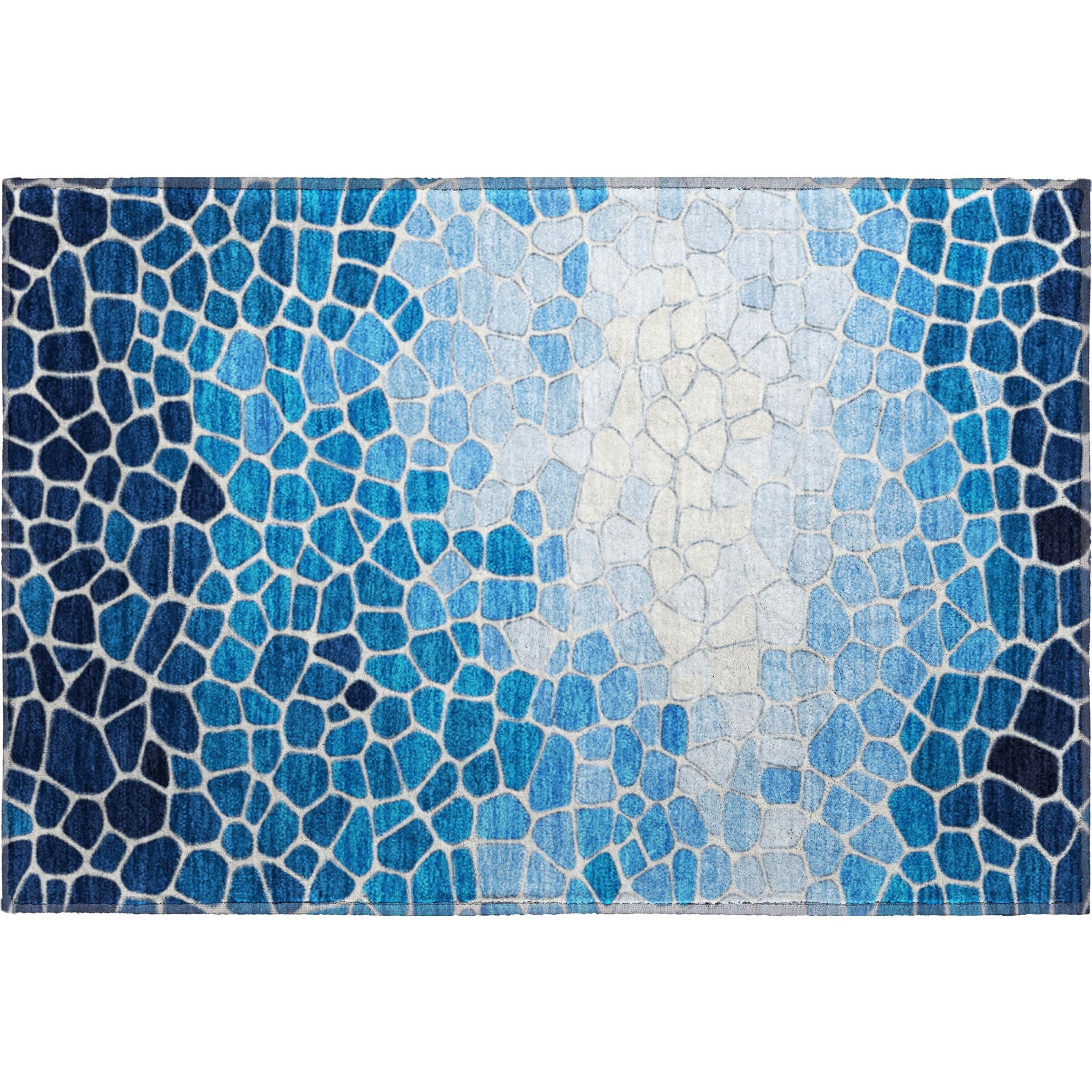 Ghent Machine Washable Transitional Blue Rug 1'8" x 2'6" #shape_Rectangle