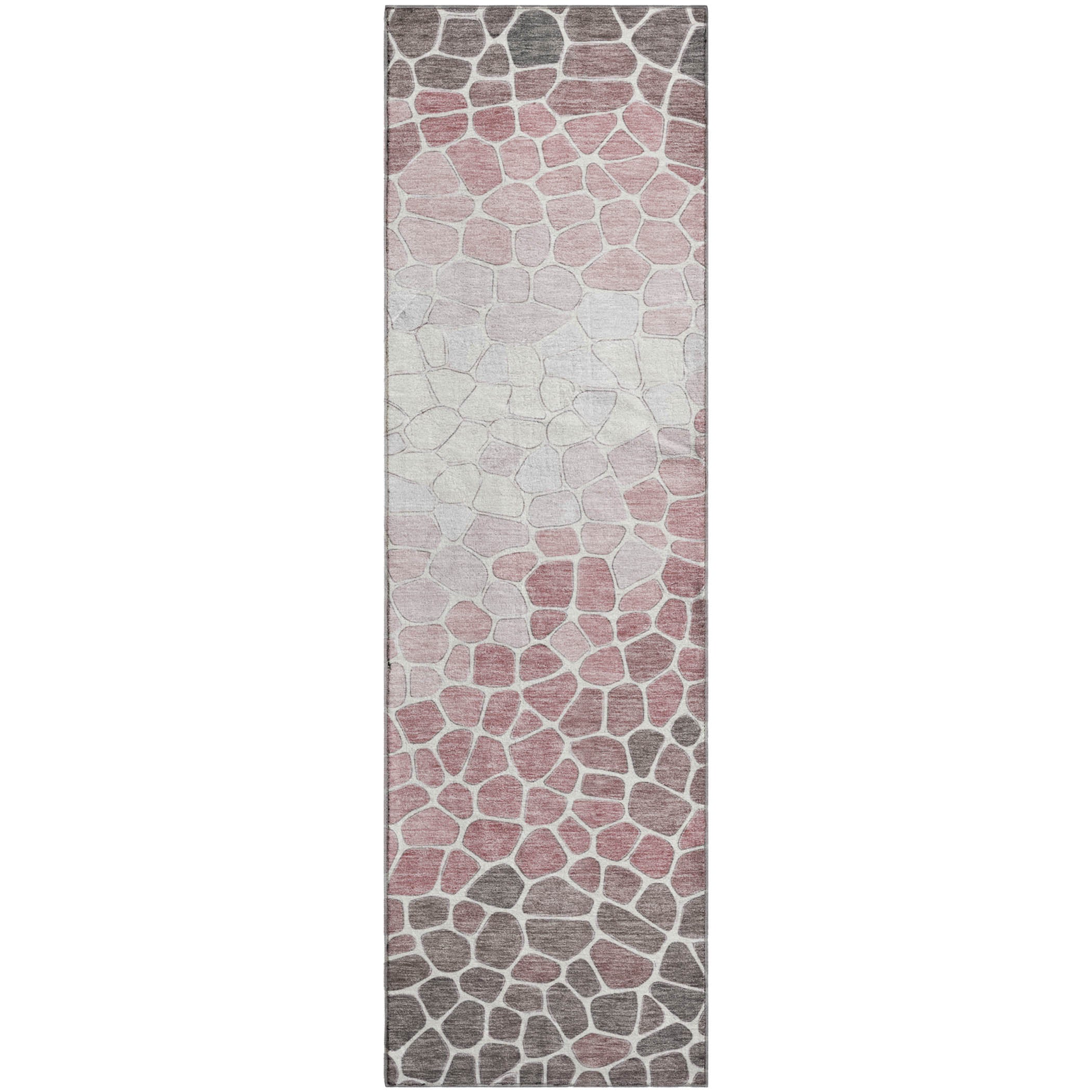 Ghent Machine Washable Transitional Blush Pink Rug 2'3" x 7'6" #shape_Runner