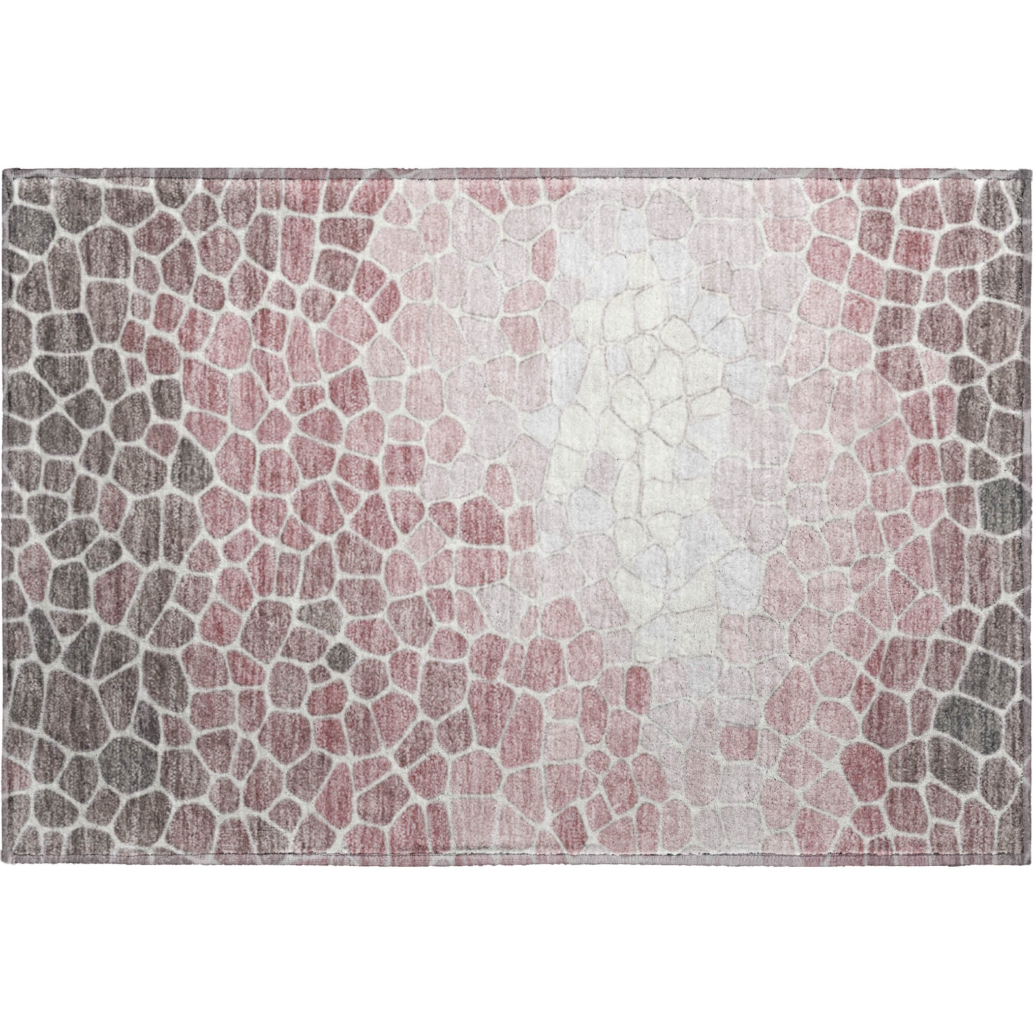 Ghent Machine Washable Transitional Blush Pink Rug 1'8" x 2'6" #shape_Rectangle