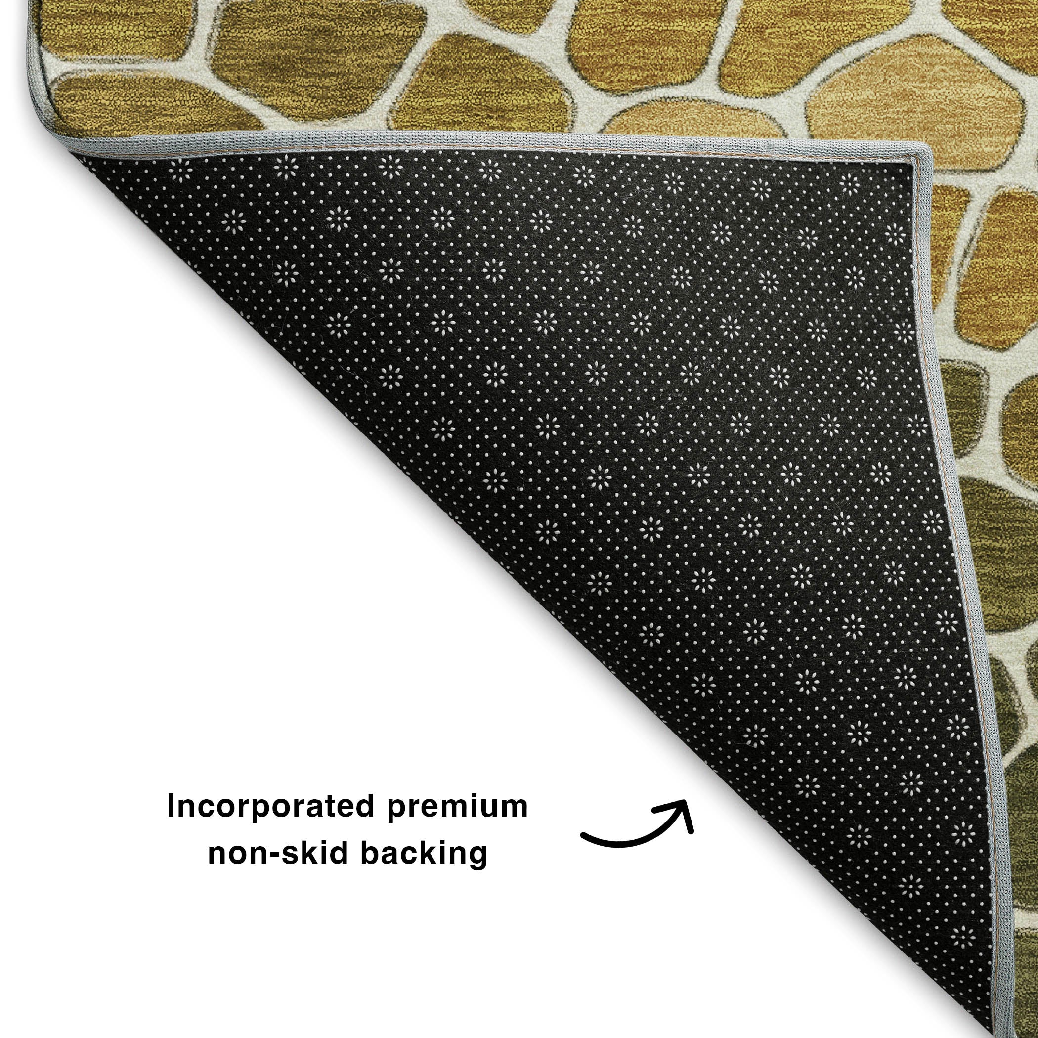 Ghent Machine Washable Transitional Gold Rug 1'8" x 2'6" #shape_Rectangle