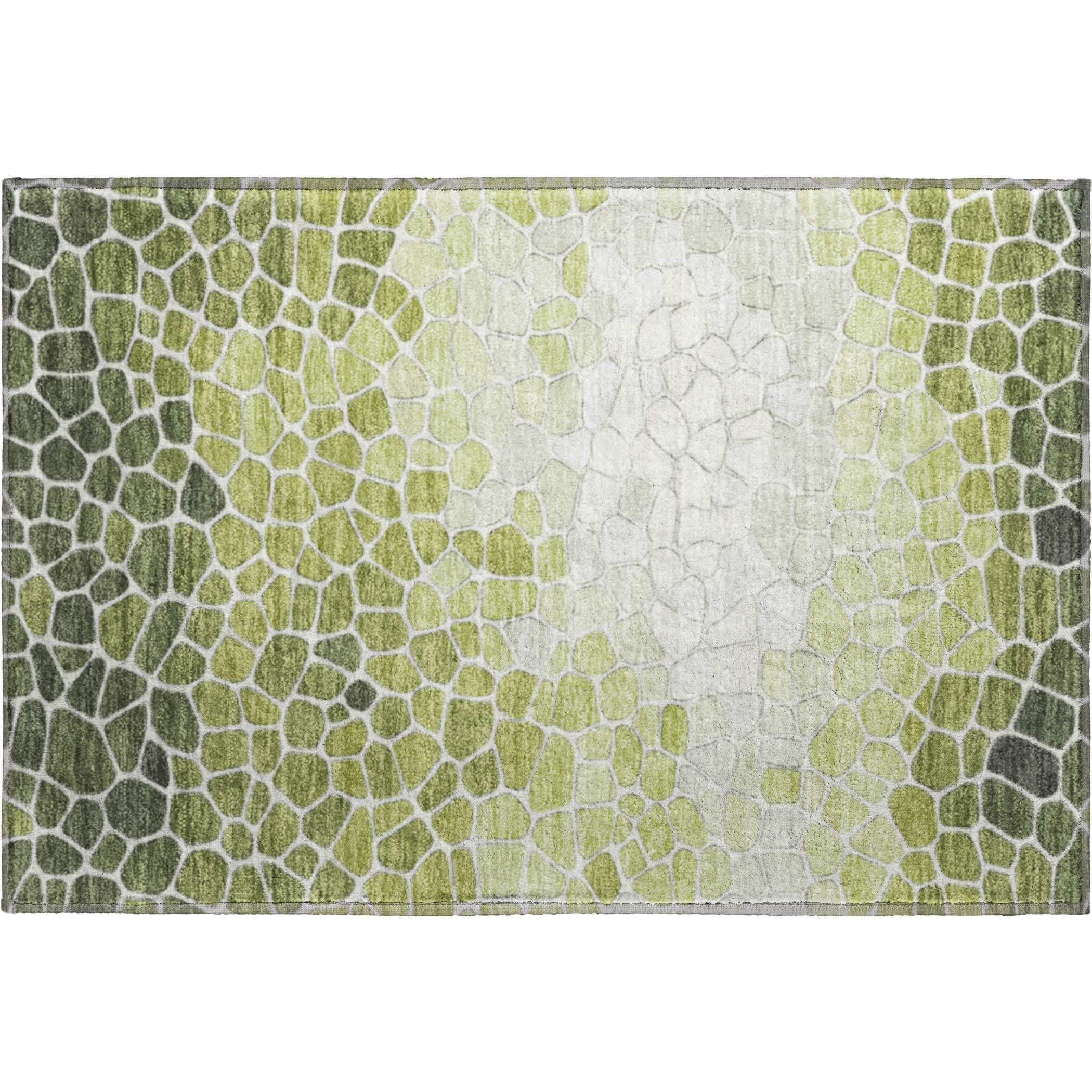 Ghent Machine Washable Transitional Green Rug 1'8" x 2'6" #shape_Rectangle