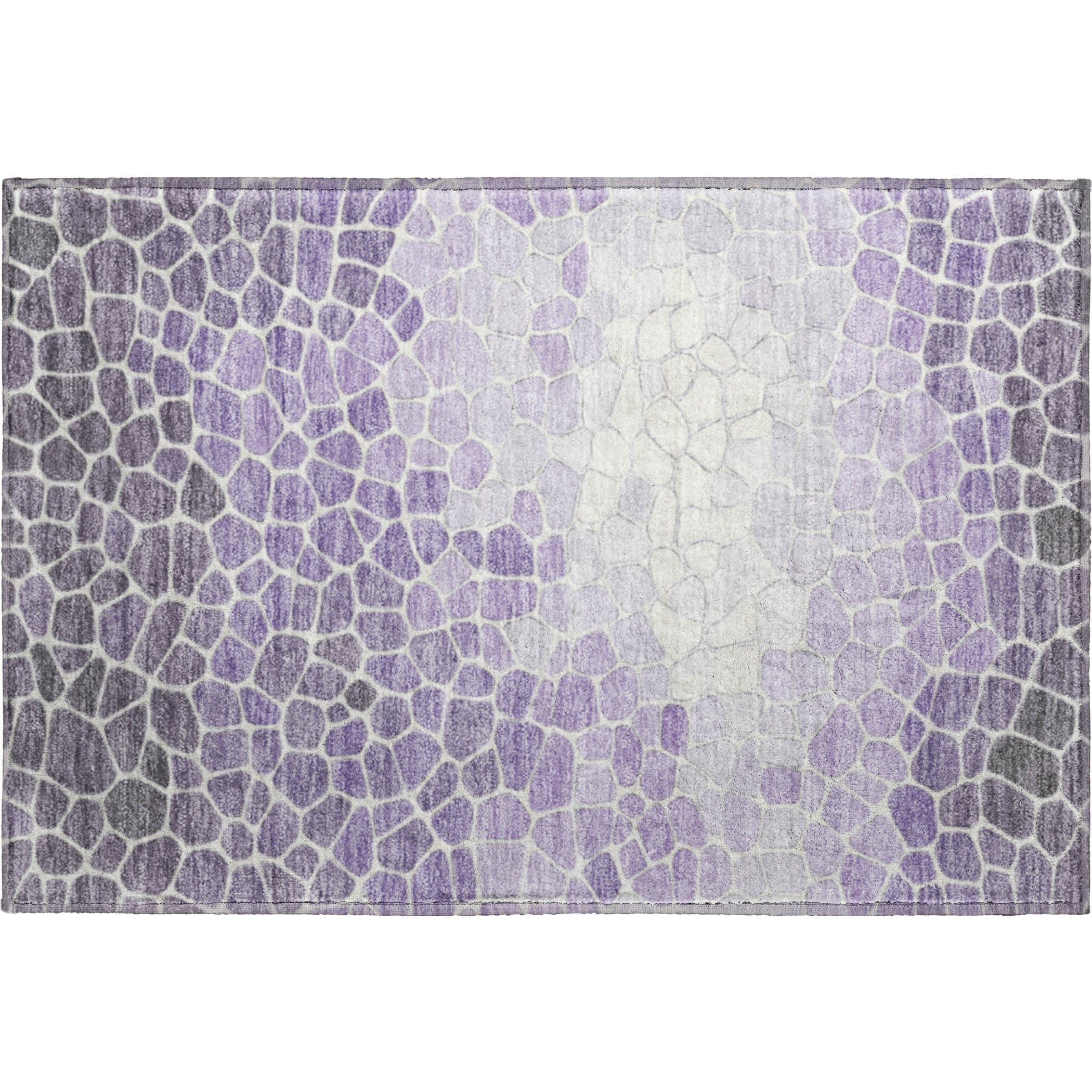 Ghent Machine Washable Transitional Purple Rug 1'8" x 2'6" #shape_Rectangle