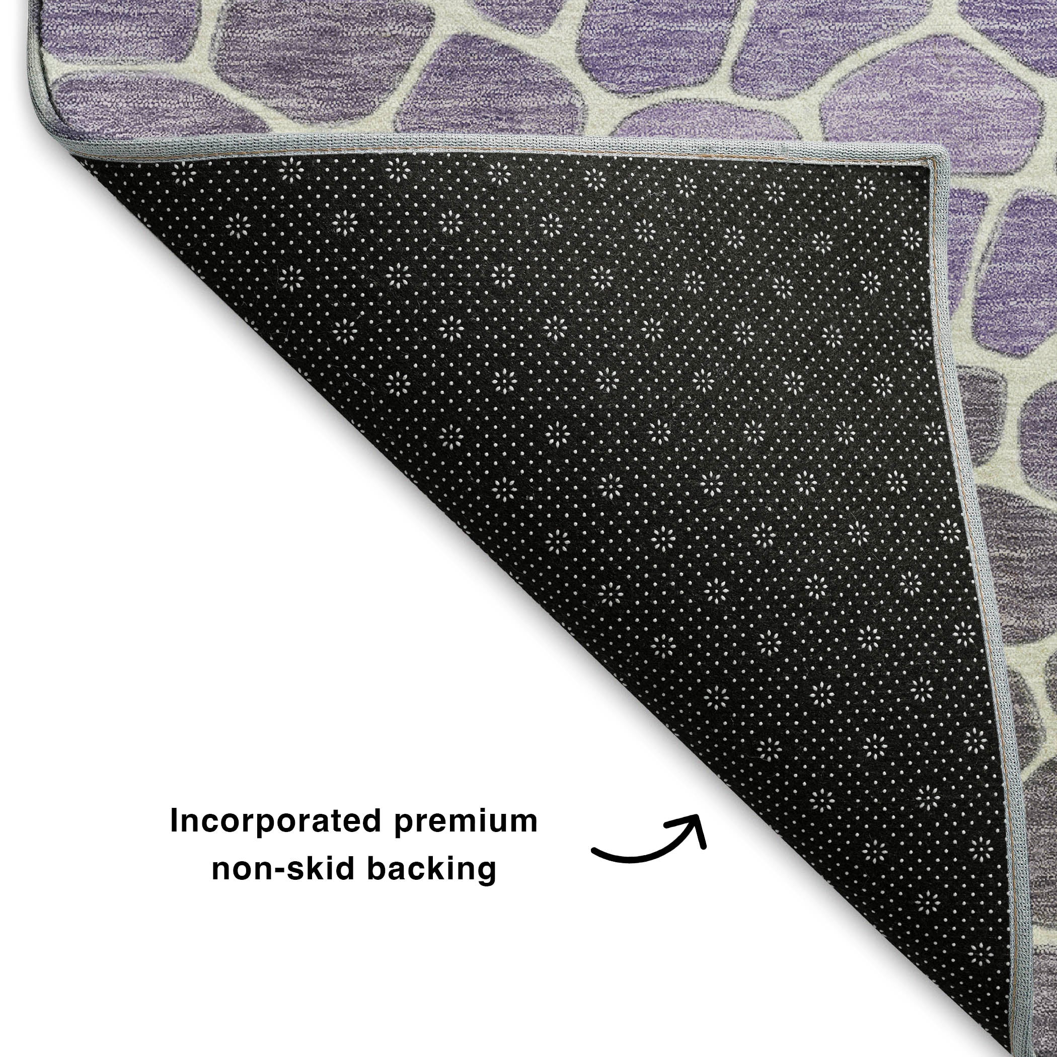 Ghent Machine Washable Transitional Purple Rug 1'8" x 2'6" #shape_Rectangle
