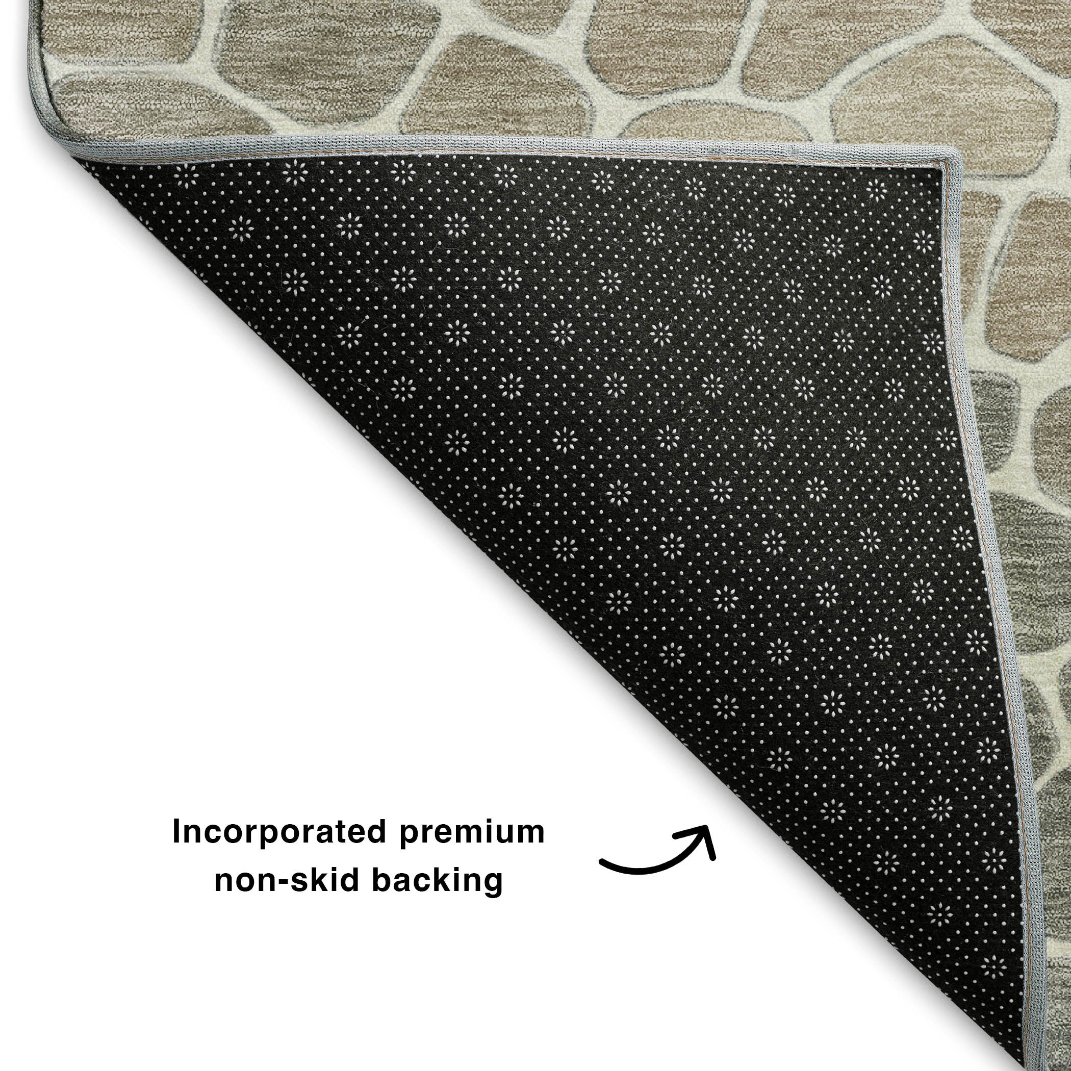 Ghent Machine Washable Transitional Taupe Brown Rug 1'8" x 2'6" #shape_Rectangle