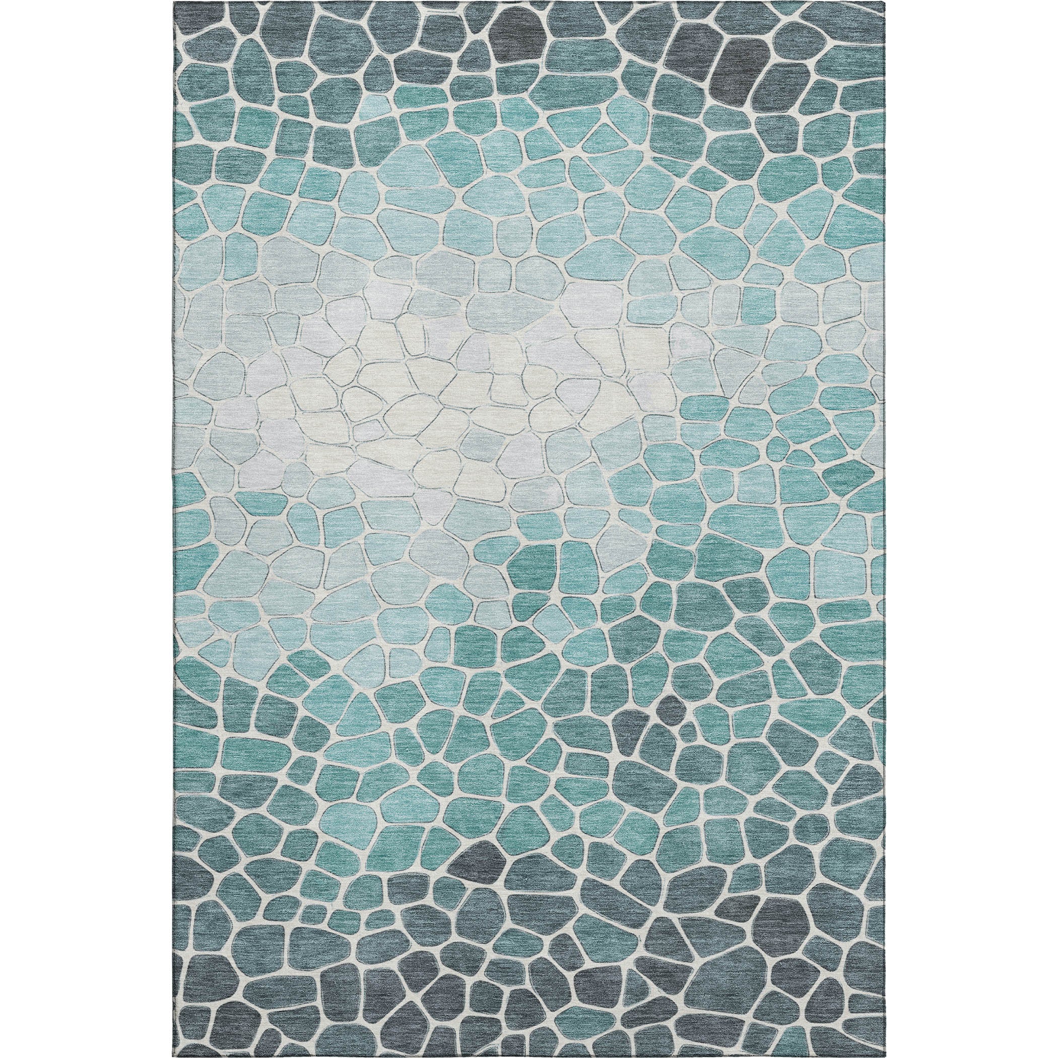 Ghent Machine Washable Transitional Teal Rug 2'6" x 3'10" #shape_Rectangle