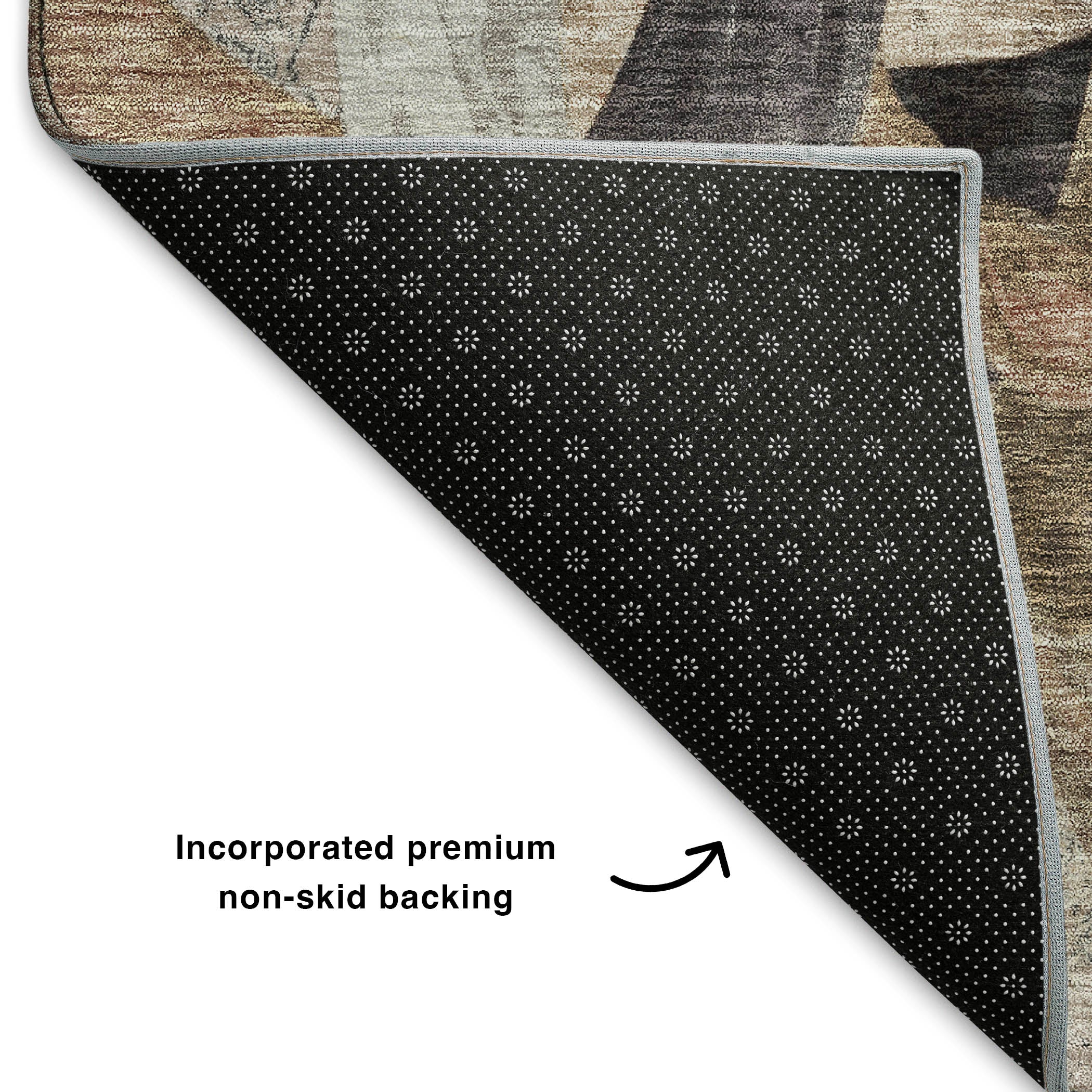 Athens Machine Washable Transitional Taupe Brown Rug 1'8" x 2'6" #shape_Rectangle