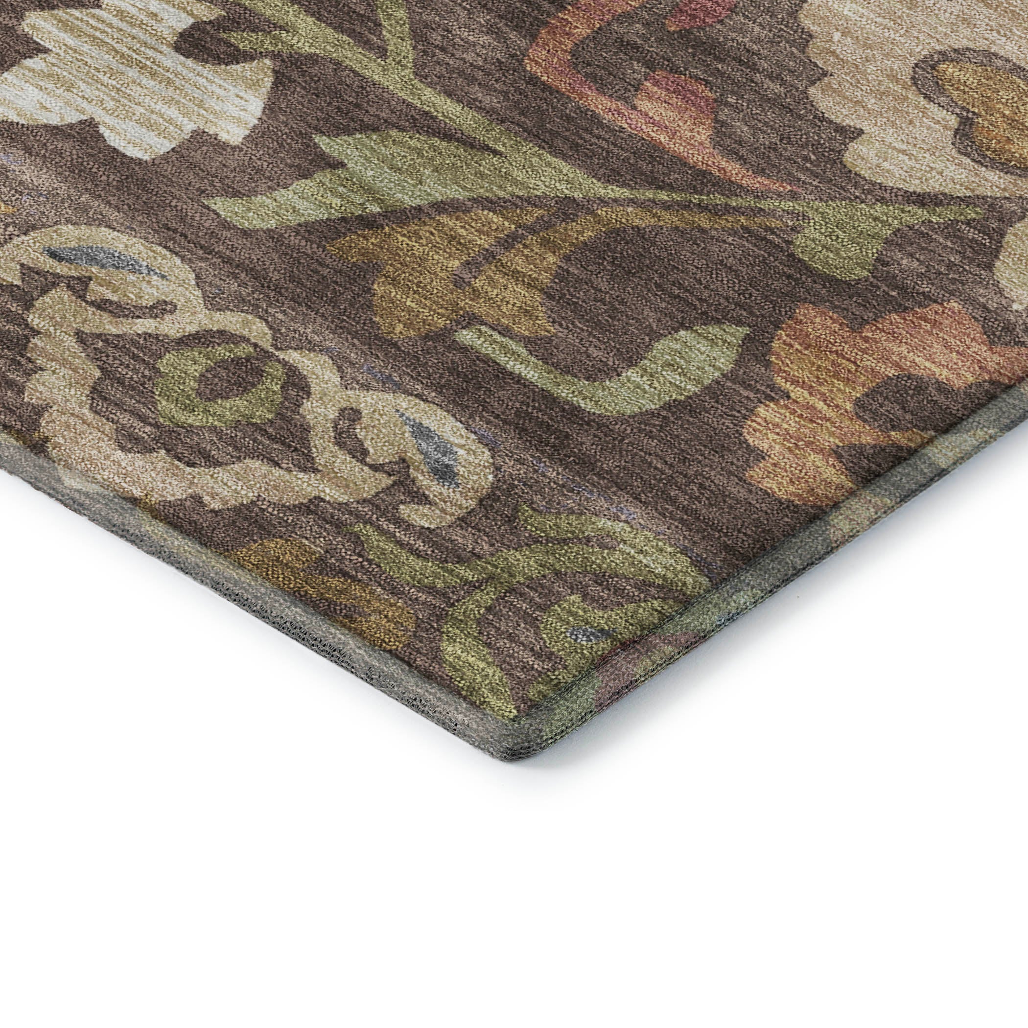 Nairobi Machine Washable Transitional Chocolate Brown Rug 1'8" x 2'6" #shape_Rectangle