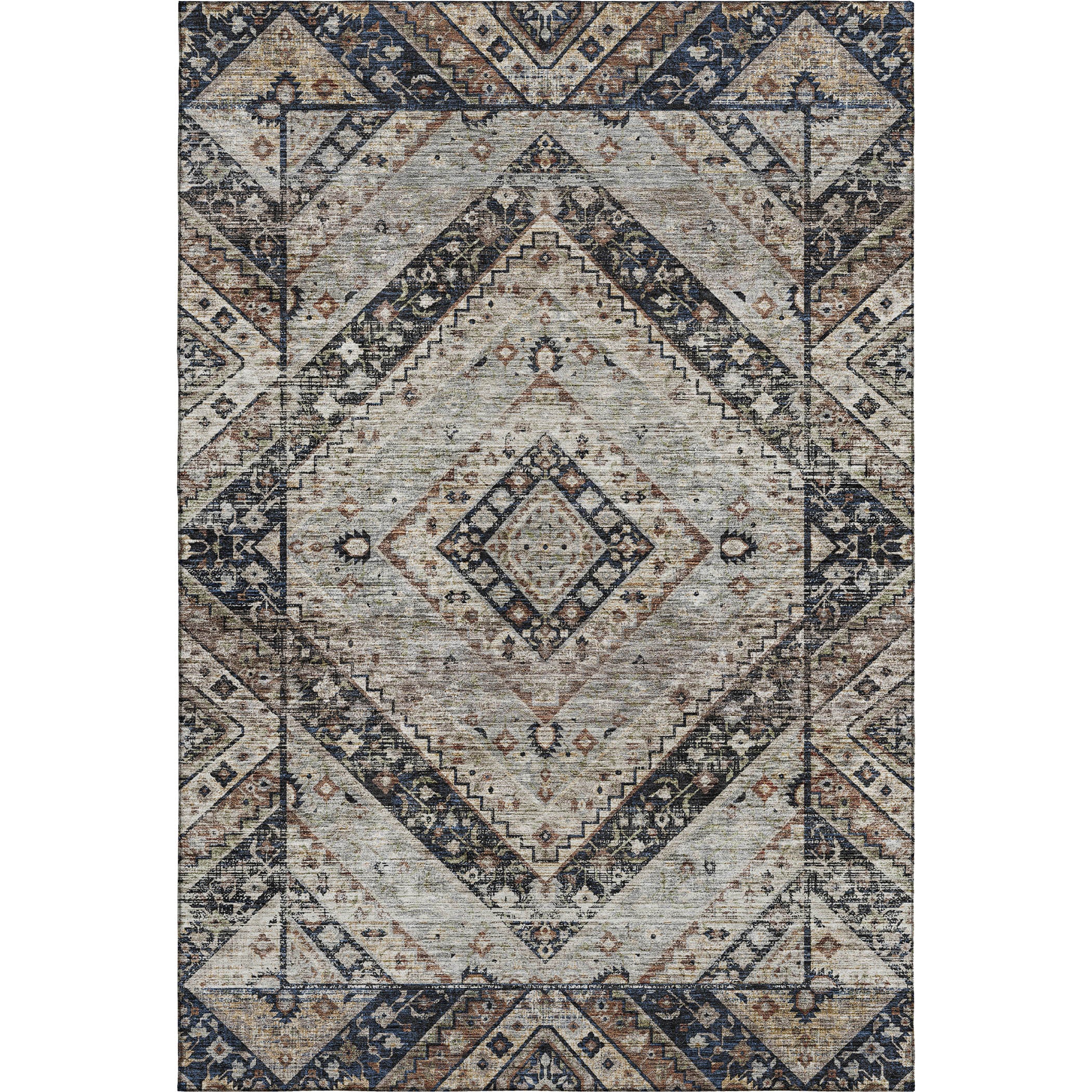 Cusco Machine Washable Transitional Black Rug 2'6" x 3'10" #shape_Rectangle